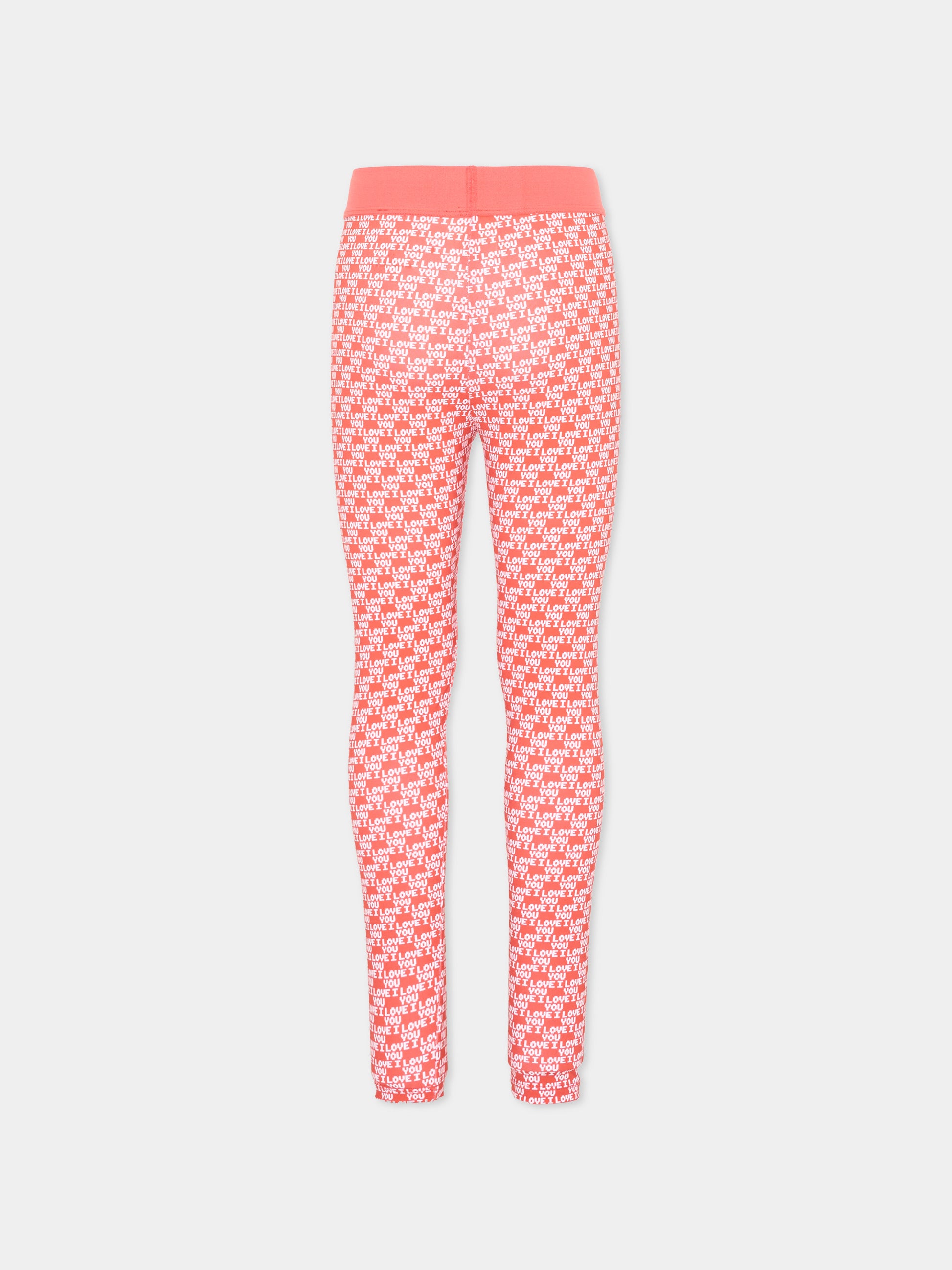 Leggings rosso per bambina con stampa,Stella Mccartney Kids,TZ6B50 Z3907 423BC