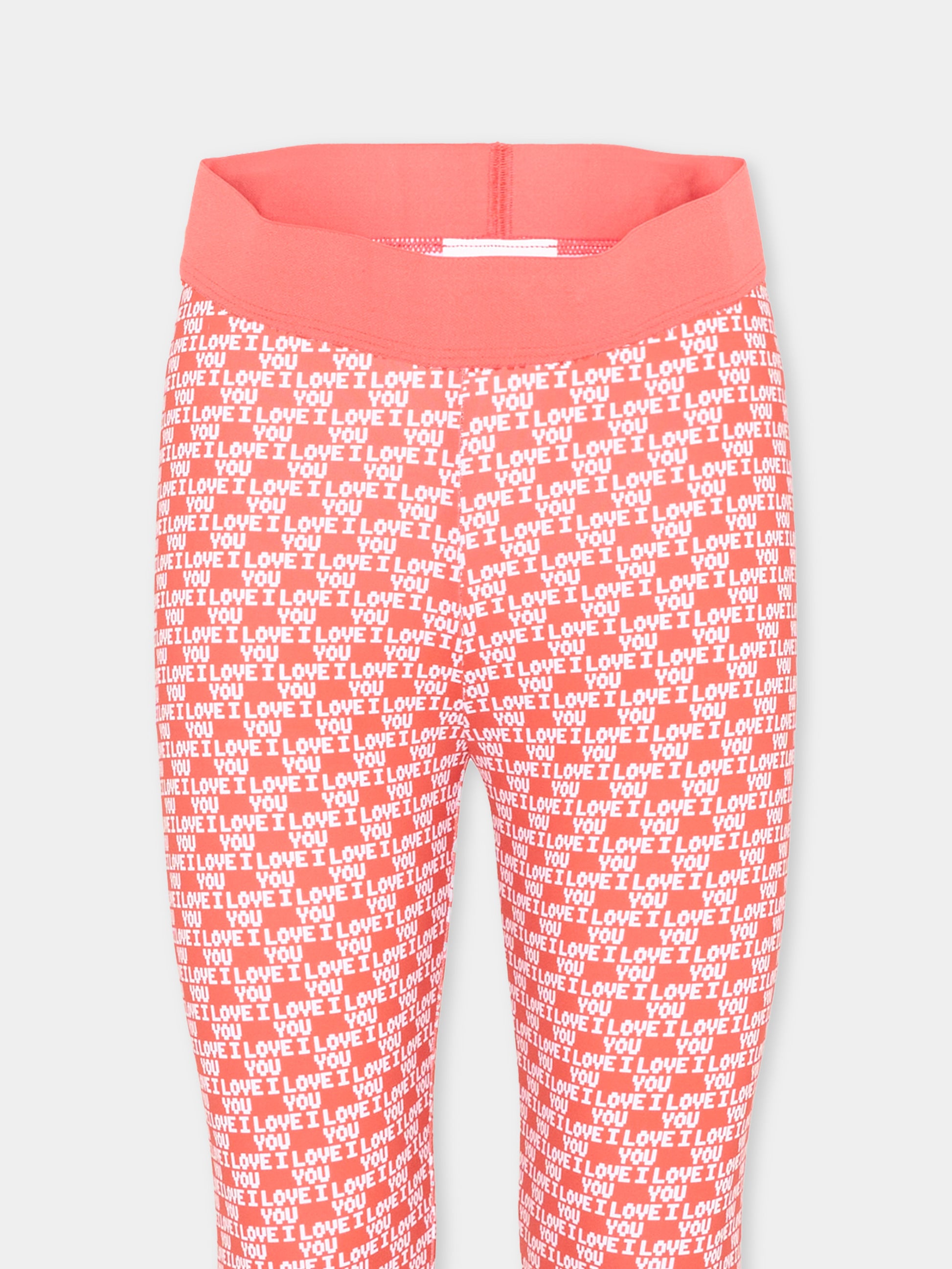Leggings rosso per bambina con stampa,Stella Mccartney Kids,TZ6B50 Z3907 423BC