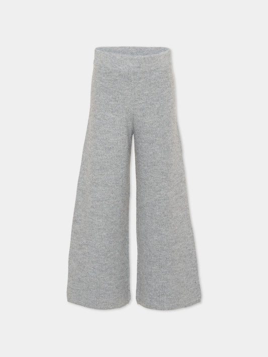 Pantalone grigio per bambina in maglia,Stella Mccartney Kids,TZ6C90 Z3898 807