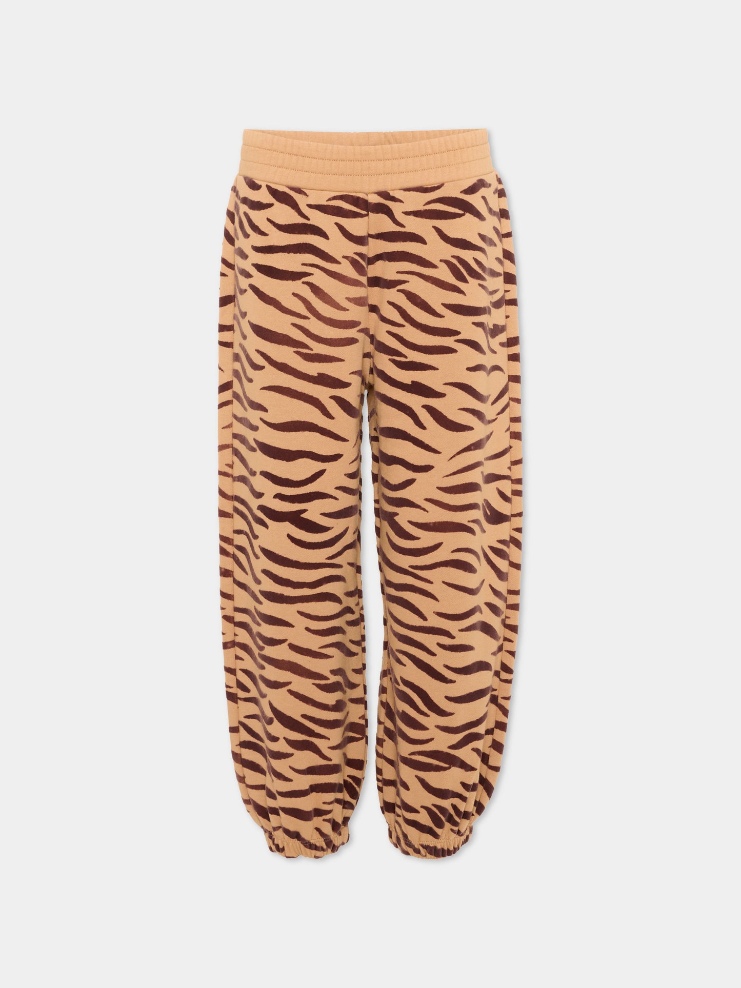 Pantalone beige per bambina animalier,Stella Mccartney Kids,TZ6E10 Z4026 362MA