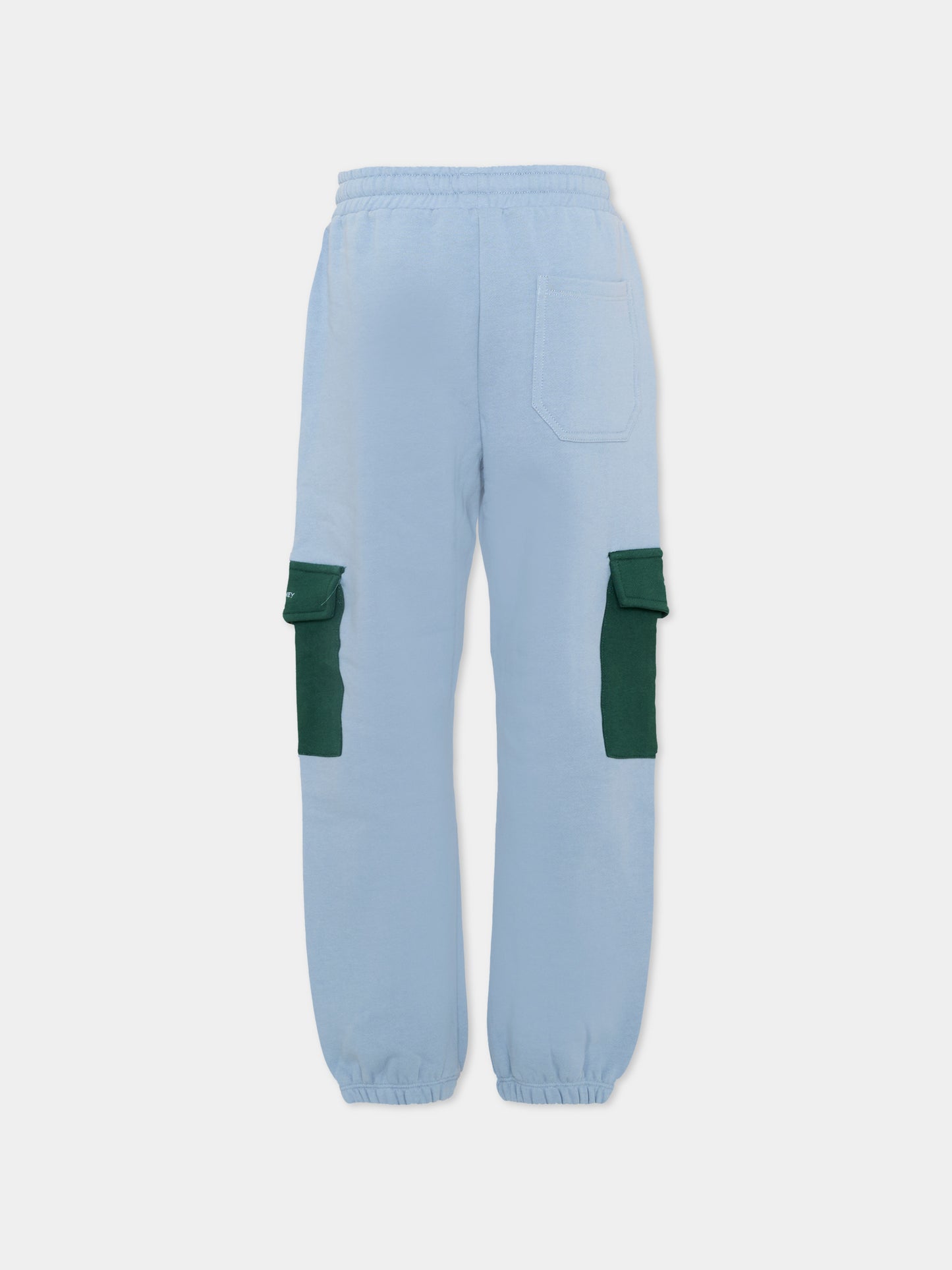 Pantaloni sportivi celesti per bambino con logo,Stella Mccartney Kids,TZ6H90 Z3059 643