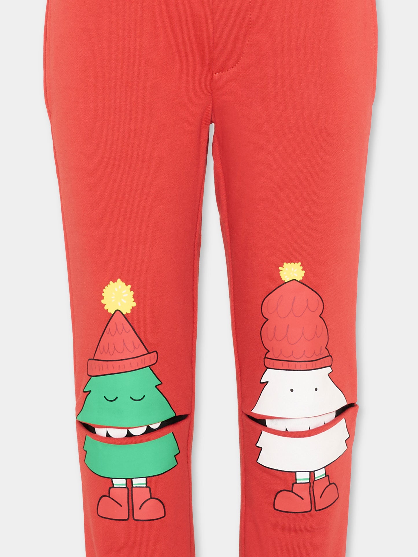 Pantalone rosso per bambino con stampa,Stella Mccartney Kids,TZ6L50 Z3059 421