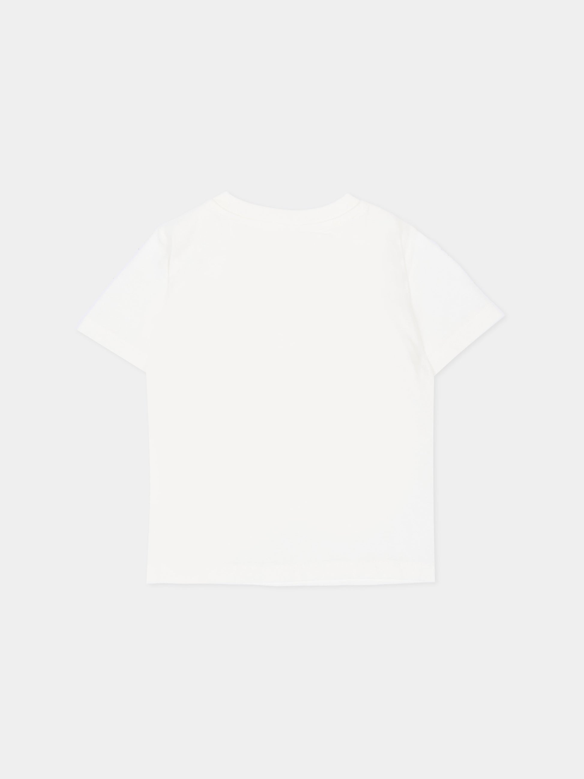 T-shirt avorio per neonati con logo,Stella Mccartney Kids,TZ8341 Z3931 101