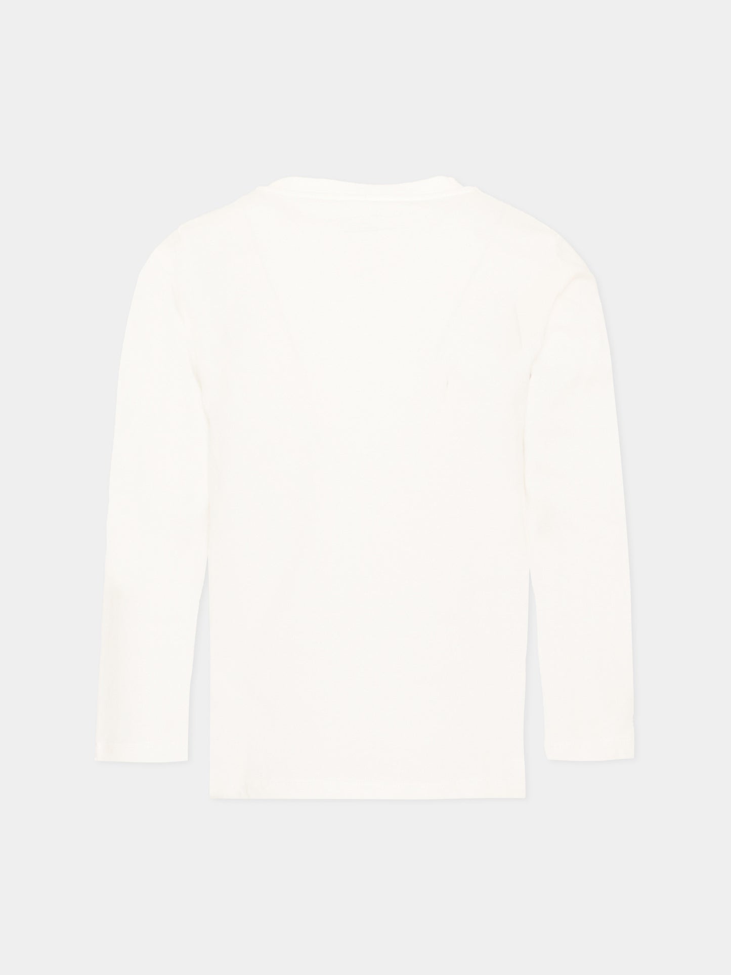 T-shirt a manica lunga bianca per bambina con cavalli,Stella Mccartney Kids,TZ8B50 Z3772 101
