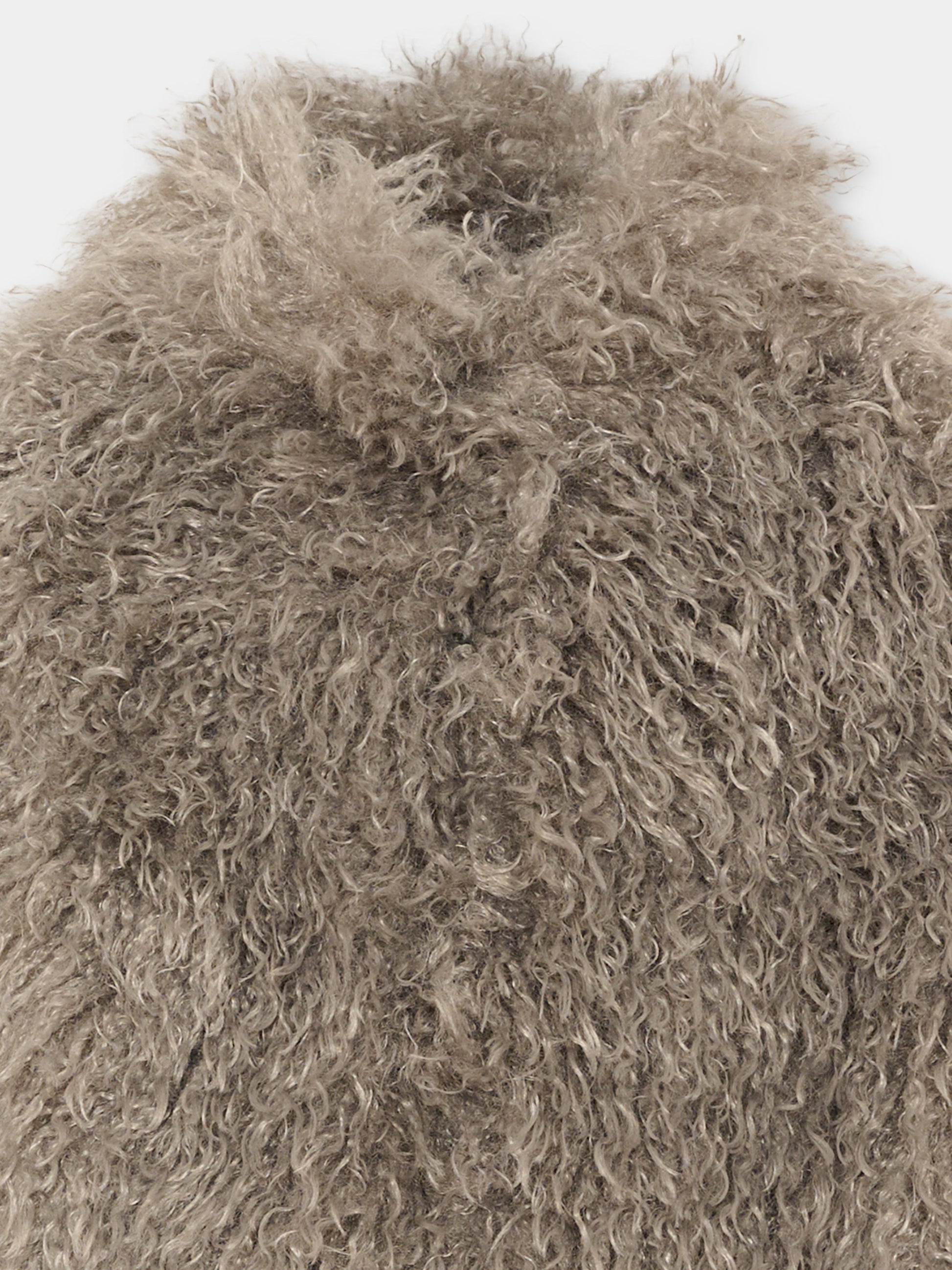 Ecopelliccia beige per bambina,Douuod Kids,DZ2A10 Z4004 829