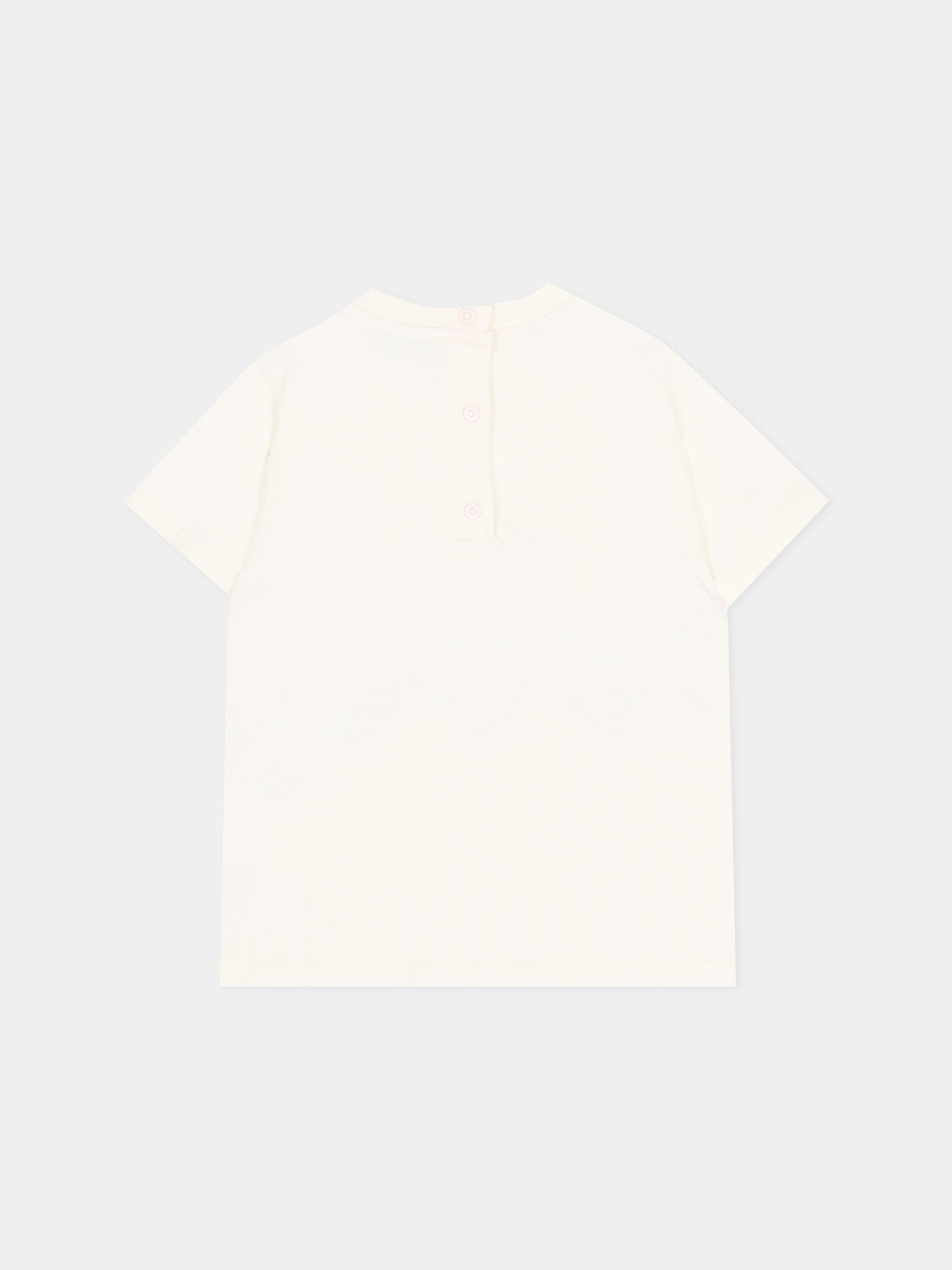 T-shirt avorio per neonata con chevron,Missoni,MZ8001 Z3672 102