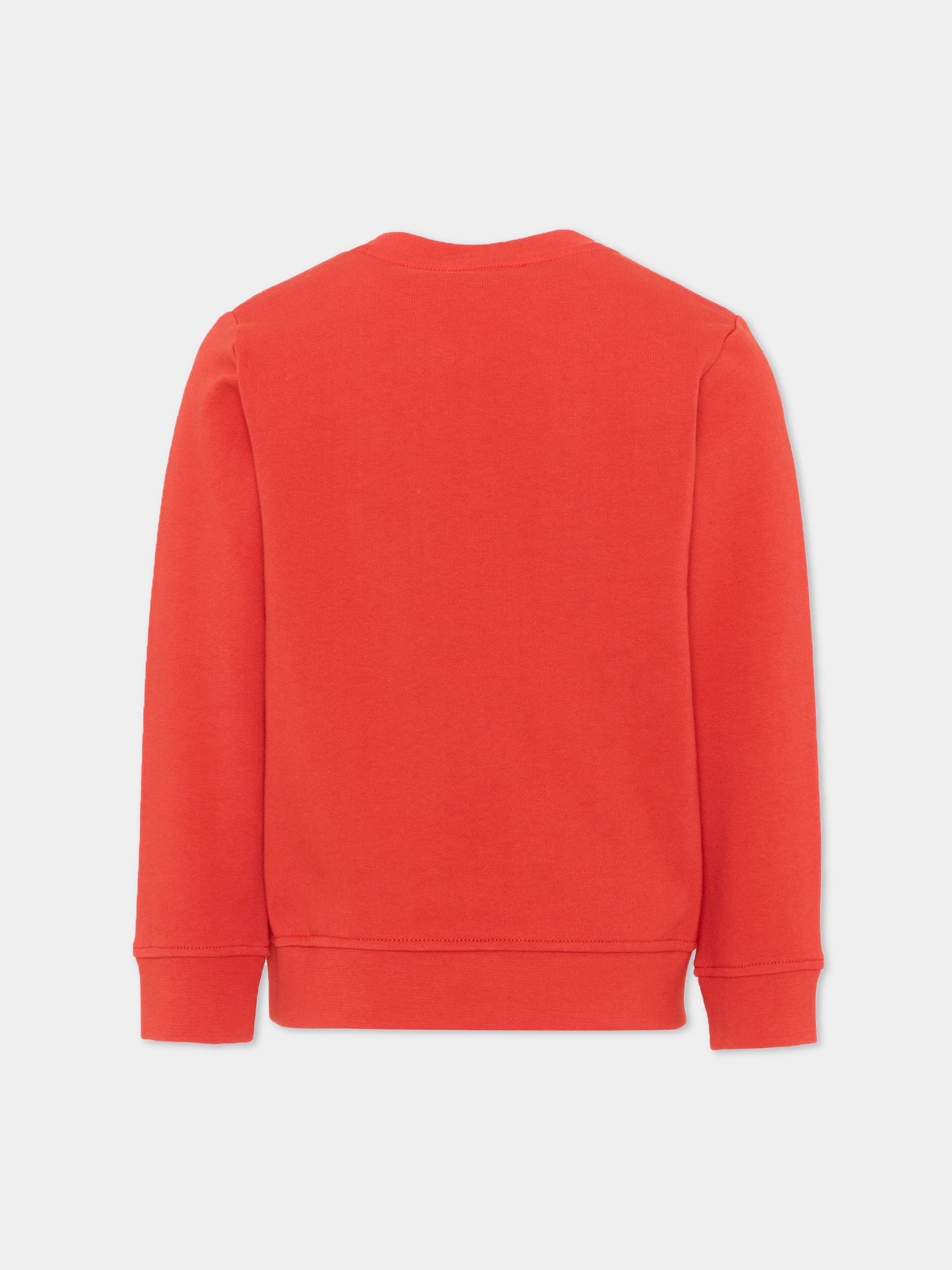 Felpa rossa per bambina con logo,Stella Mccartney Kids,TZ4A50 Z3059 411