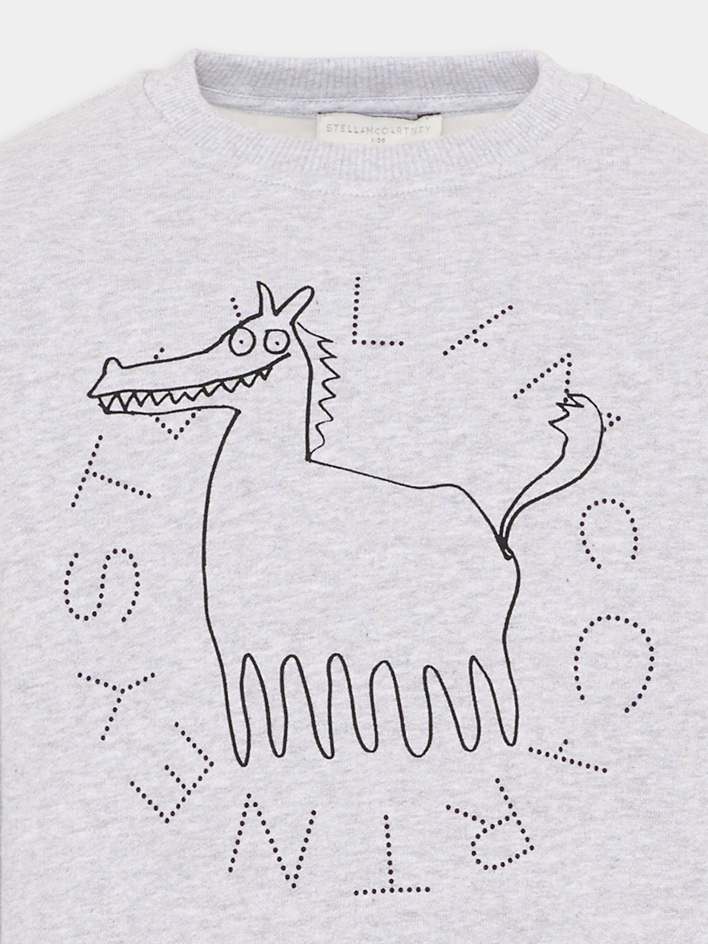 Felpa grigia per bambino con logo,Stella Mccartney Kids,TZ4P60 Z4016 807