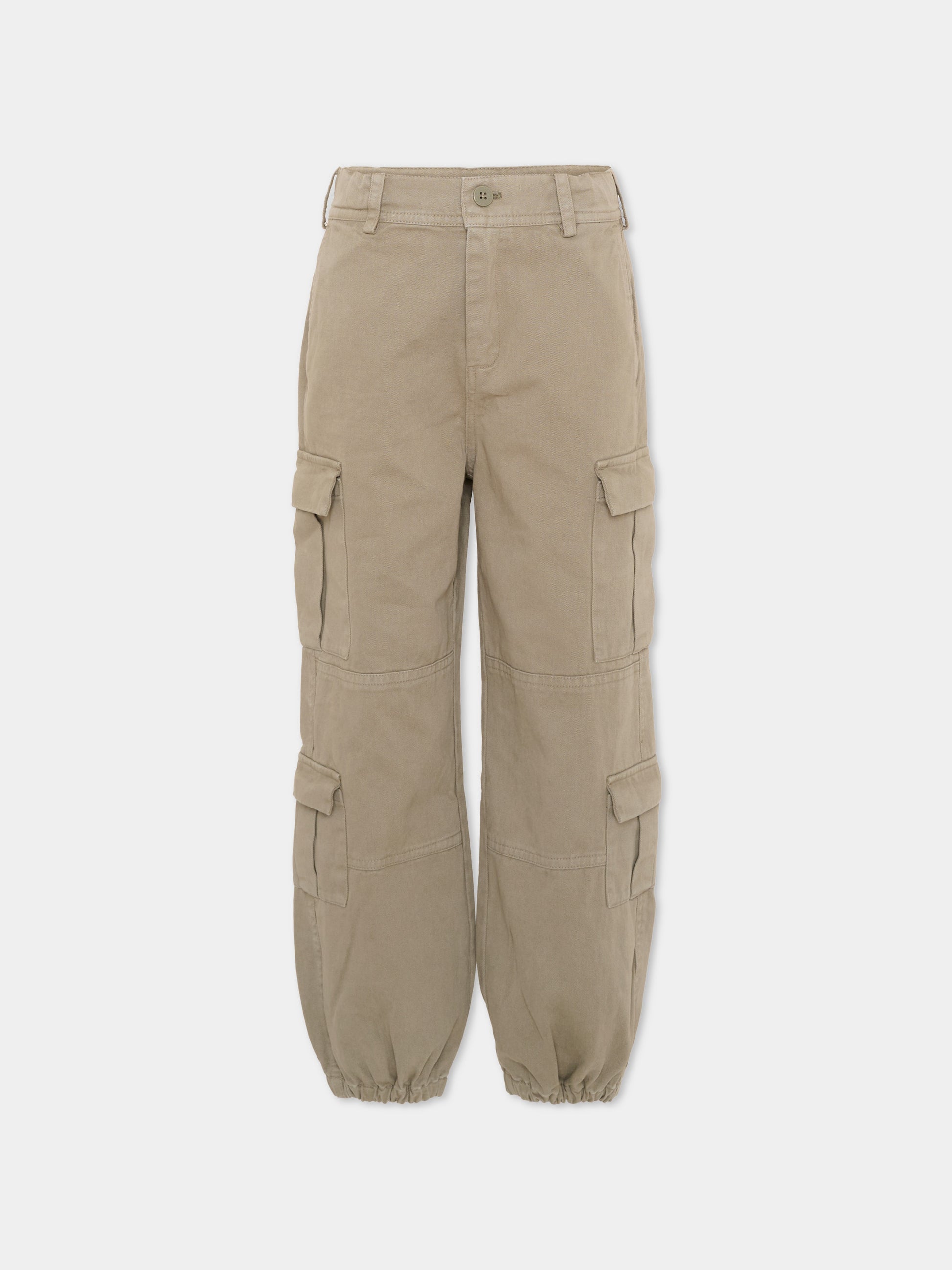 Pantalone cargo verde per bambino con logo,Stella Mccartney Kids,TZ6H20 Z0628 774