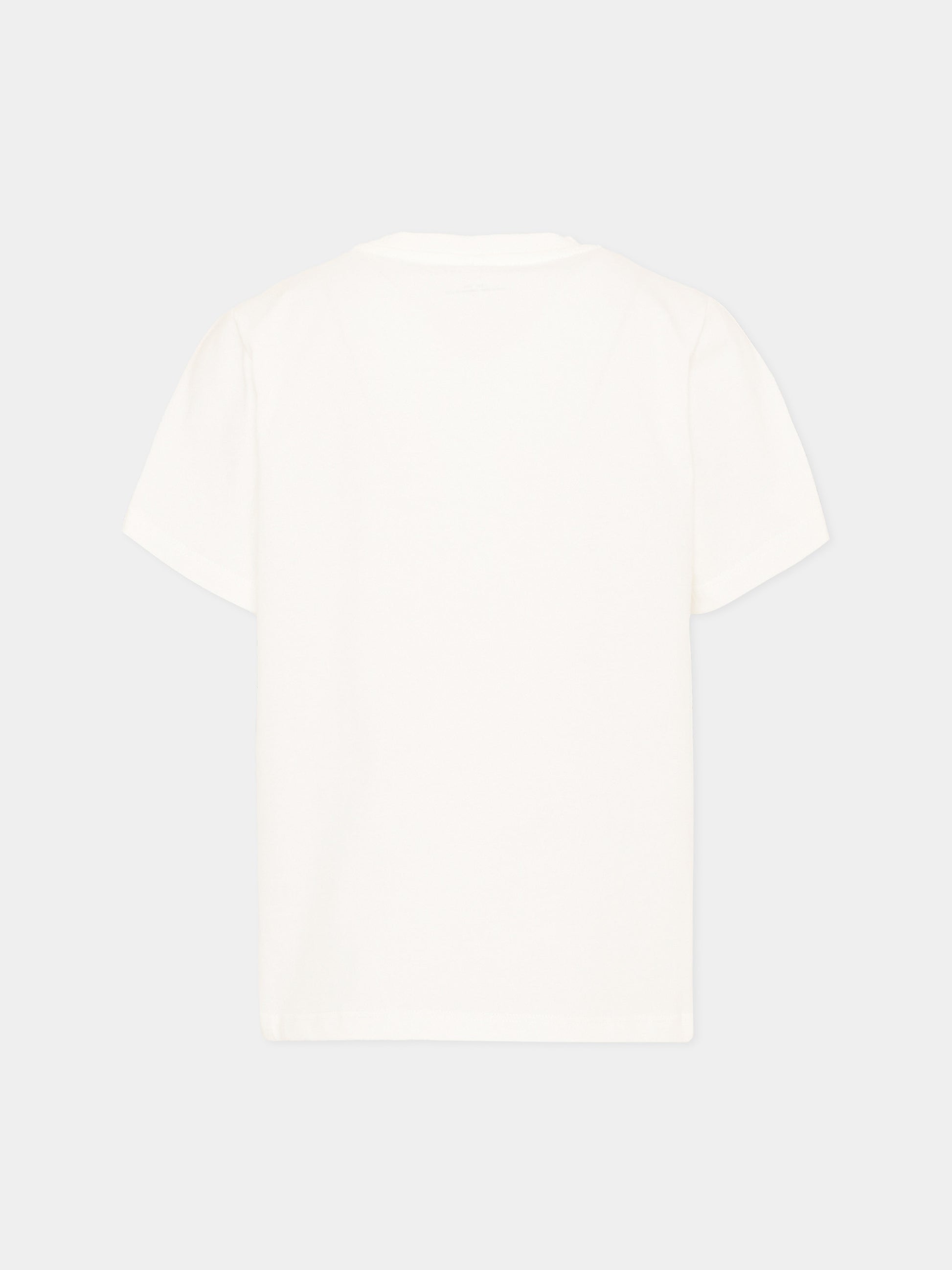 T-shirt avorio per bambina con logo,Stella Mccartney Kids,TZ8A71 Z3772 101
