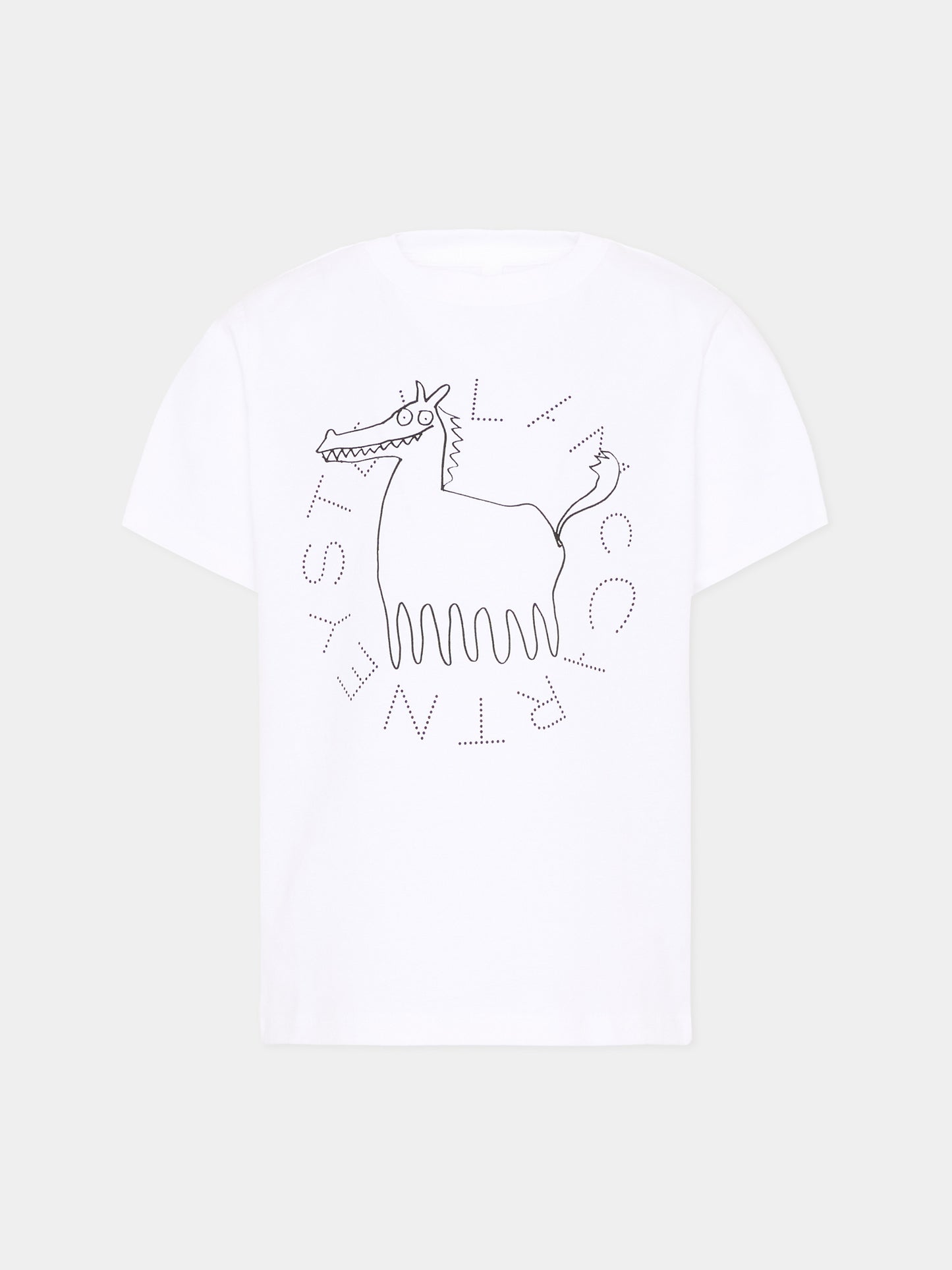 T-shirt bianca per bambino con logo,Stella Mccartney Kids,TZ8P41 Z3931 100