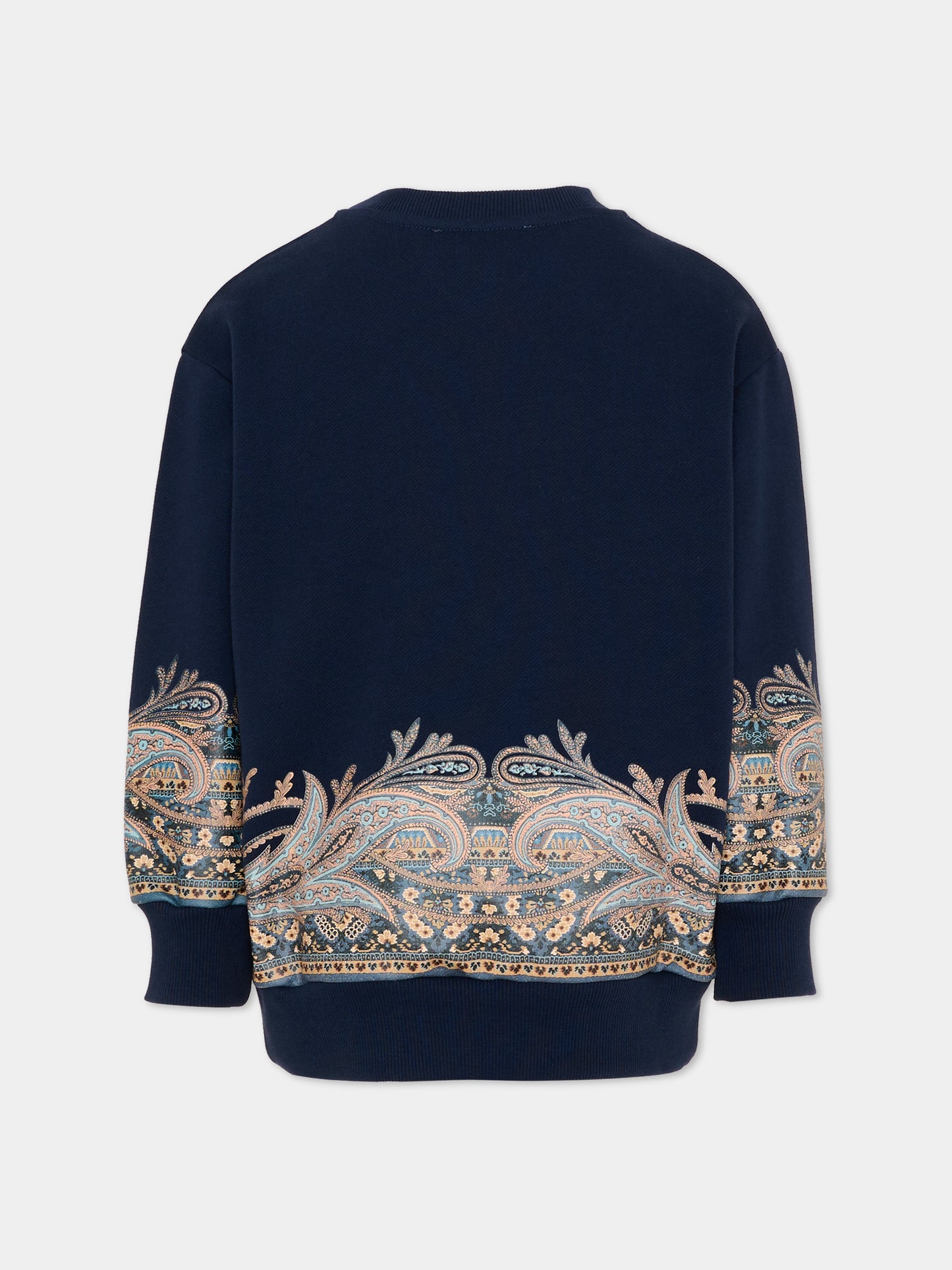Felpa blu Etro per bambino con paisley,Etro,GZ4H30 Z3183 617