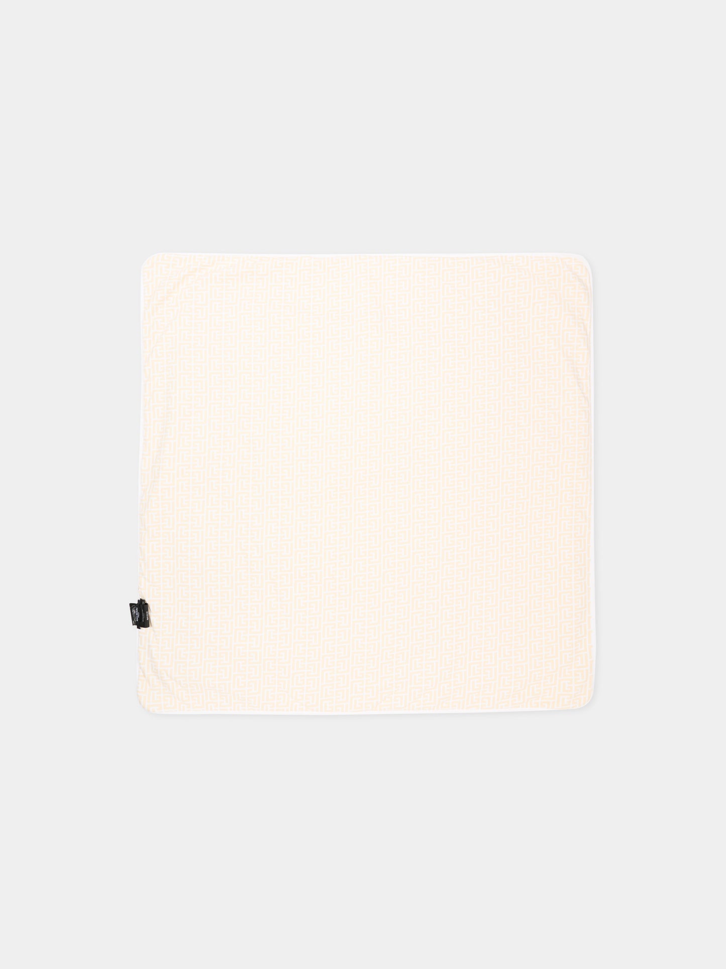 Coperta beige per neonati con logo,Balmain Kids,BY0620 Z3278 100BG