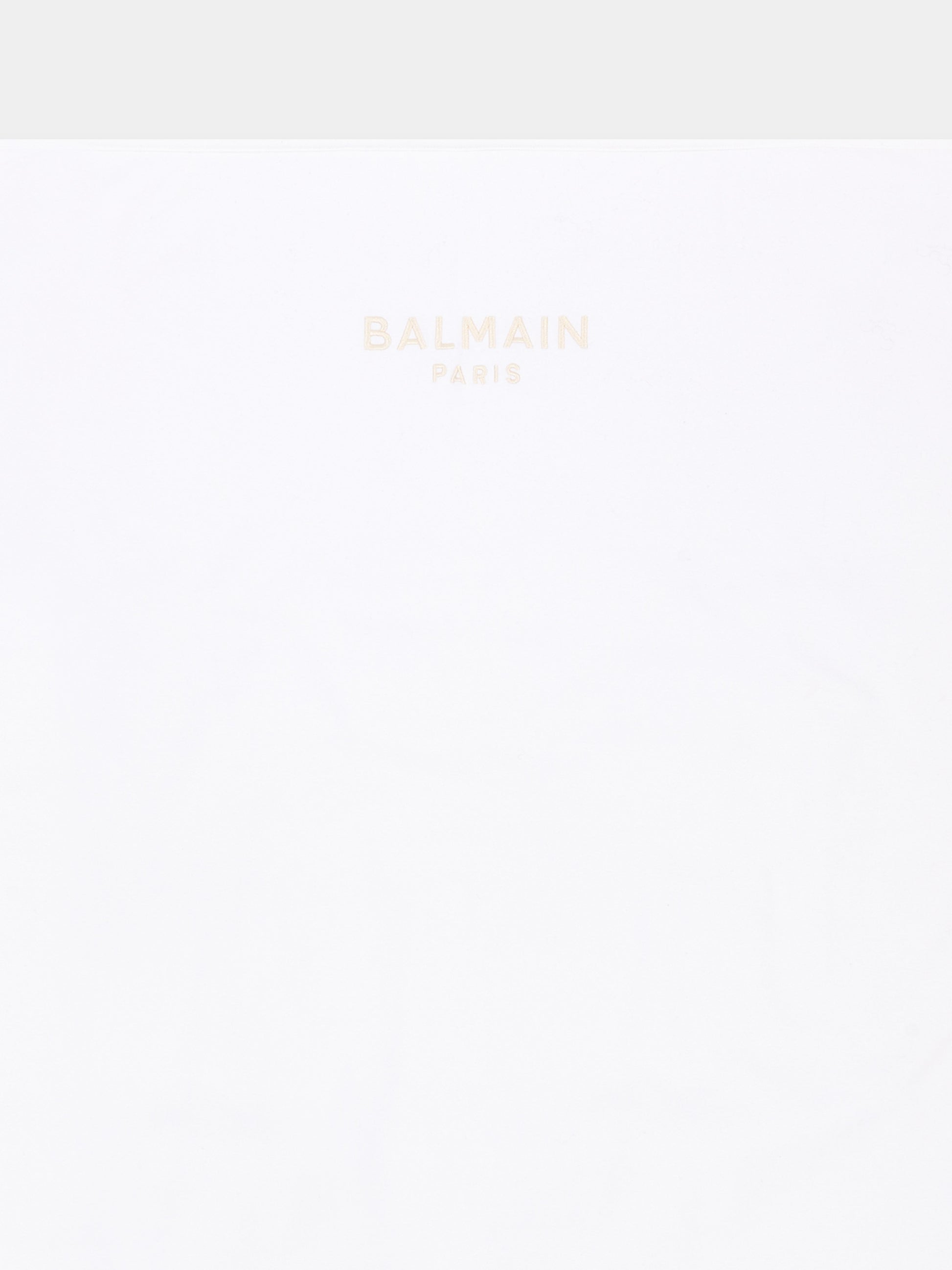 Coperta beige per neonati con logo,Balmain Kids,BY0620 Z3278 100BG