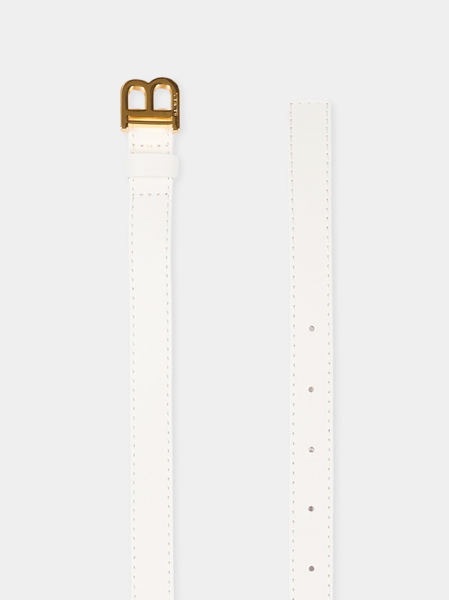 Cintura bianca per bambina con logo,Balmain Kids,BY0C01 Z1371 100OR