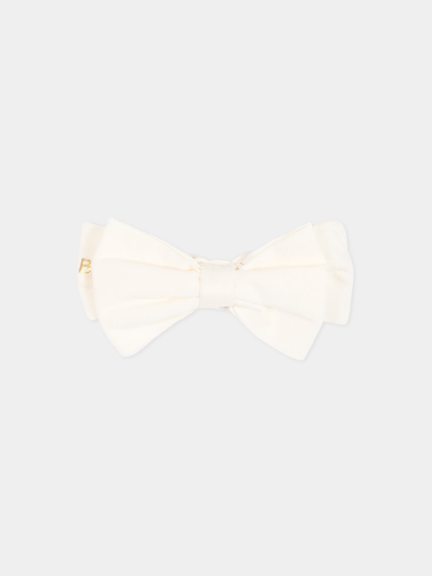 Fascia avorio per neonata con fiocco,Balmain Kids,BZ0004 Z3672 102OR