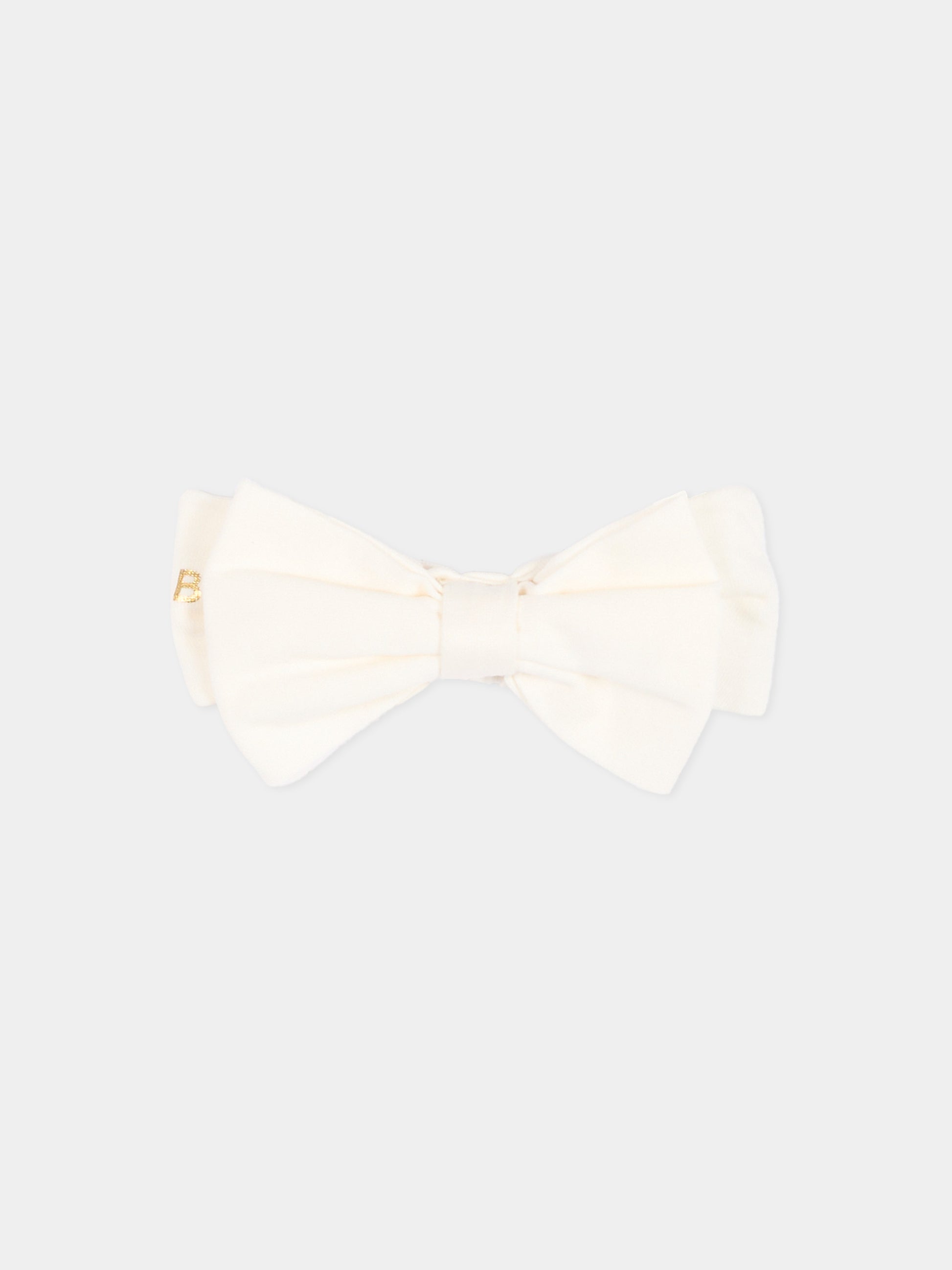 Fascia avorio per neonata con fiocco,Balmain Kids,BZ0004 Z3672 102OR