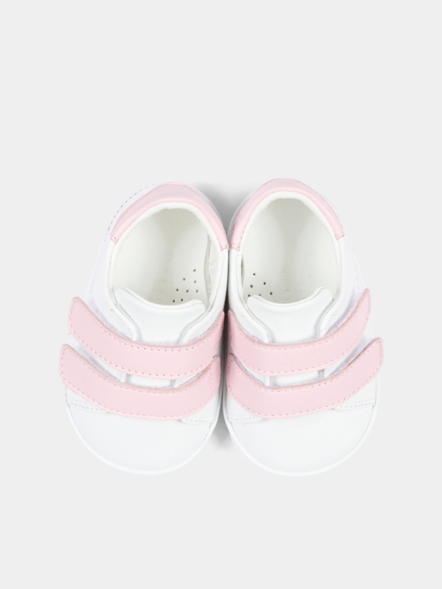 Sneakers bianche per neonata con logo,Balmain Kids,BZ0036 Y0051 100RS