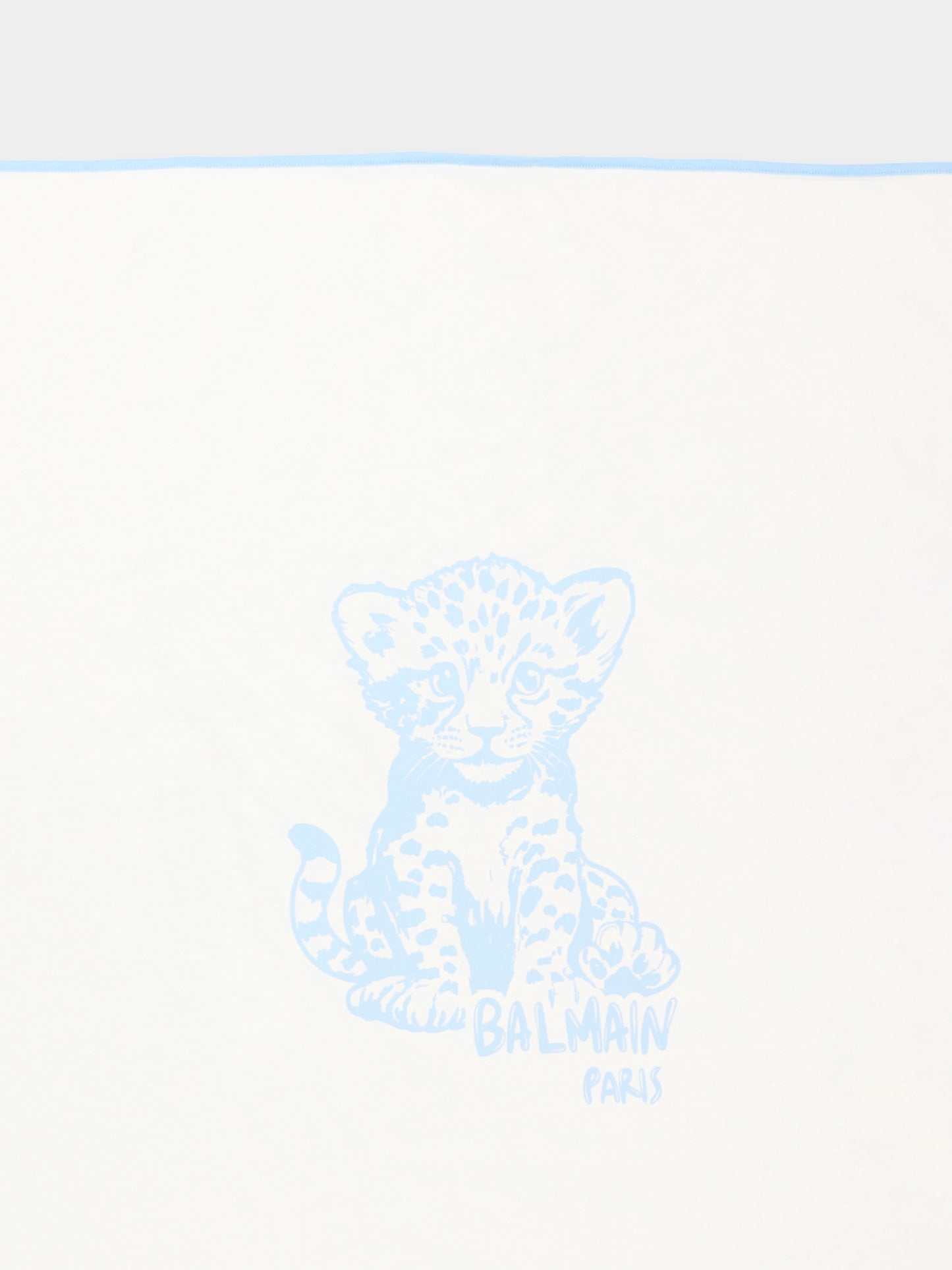 Coperta avorio per neonato con logo,Balmain Kids,BZ0320 Z3672 102CE