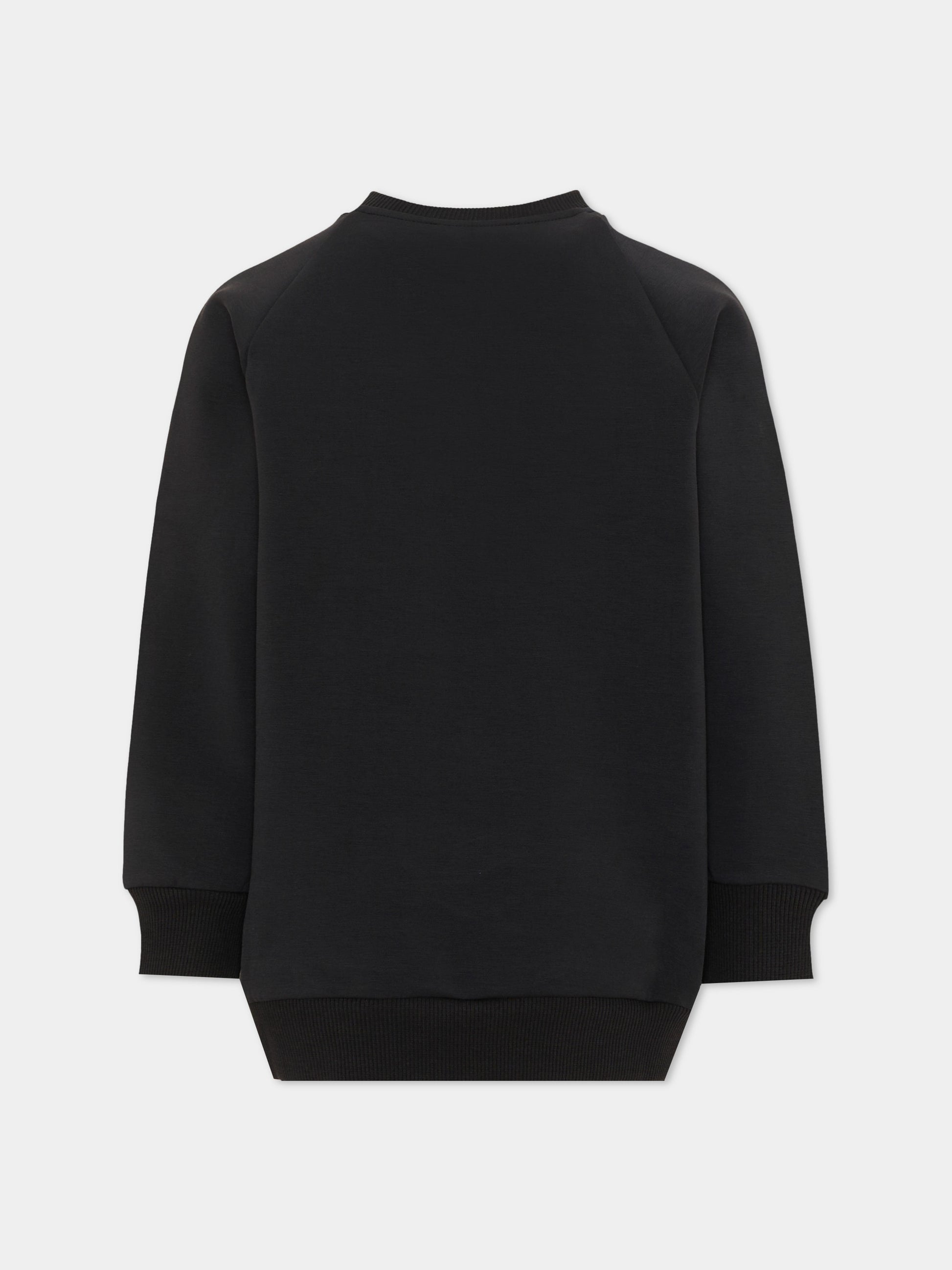 Felpa nera per bambini con logo,Balmain Kids,BZ4I50 Z3728 930BC