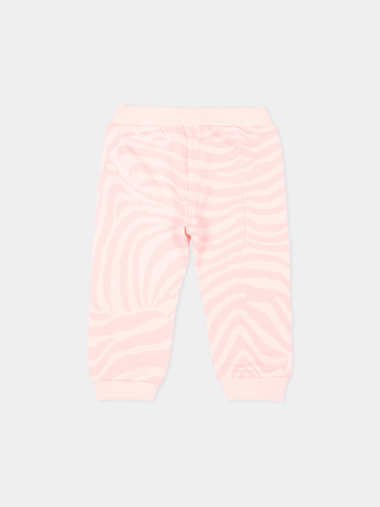 Pantaloni sportivi rosa per neonata con logo,Balmain Kids,BZ6050 Z4118 508RS