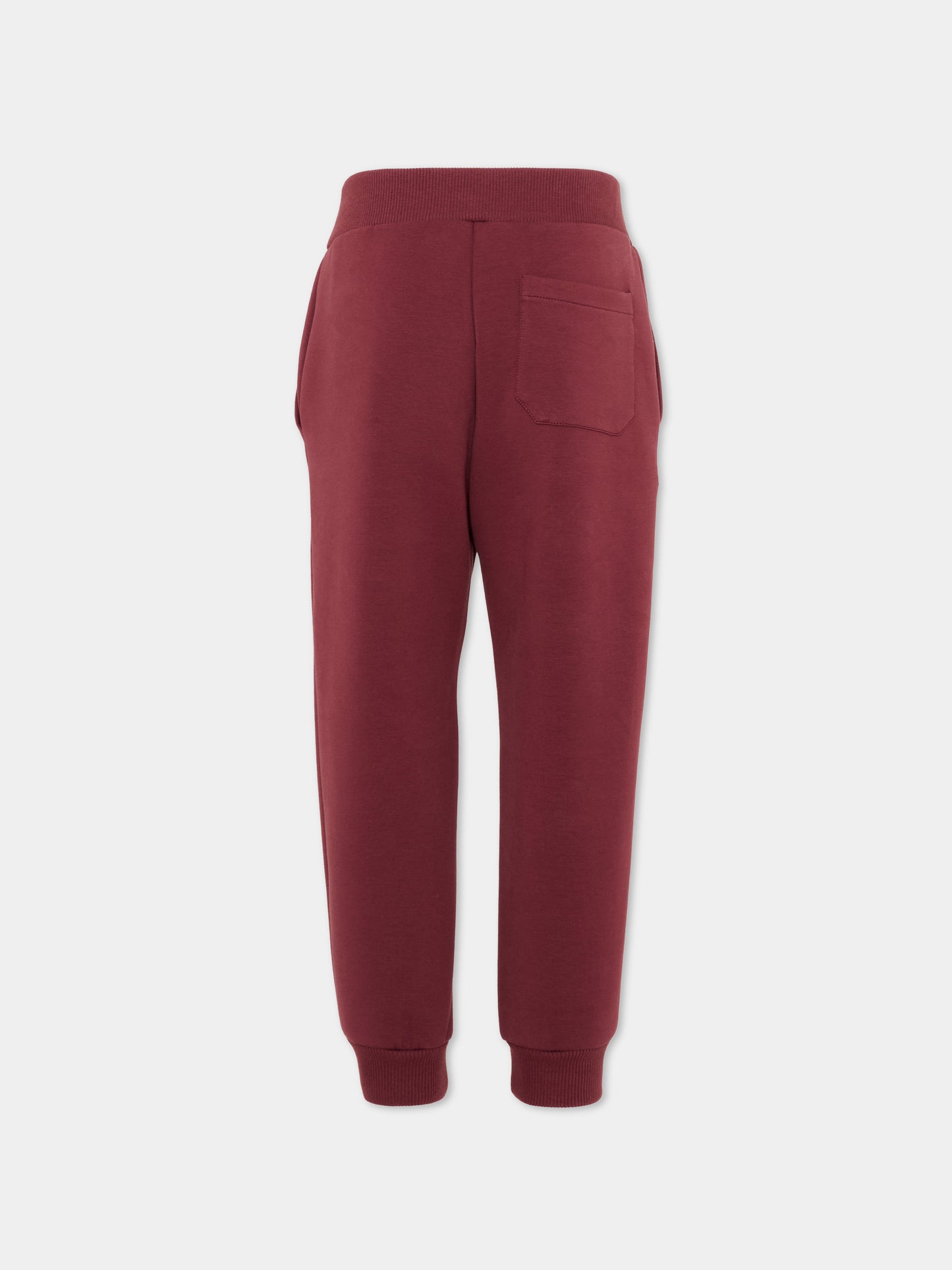 Pantaloni sportivi bordeaux per bambino con logo,Balmain Kids,BZ6I60 Z3728 530CE