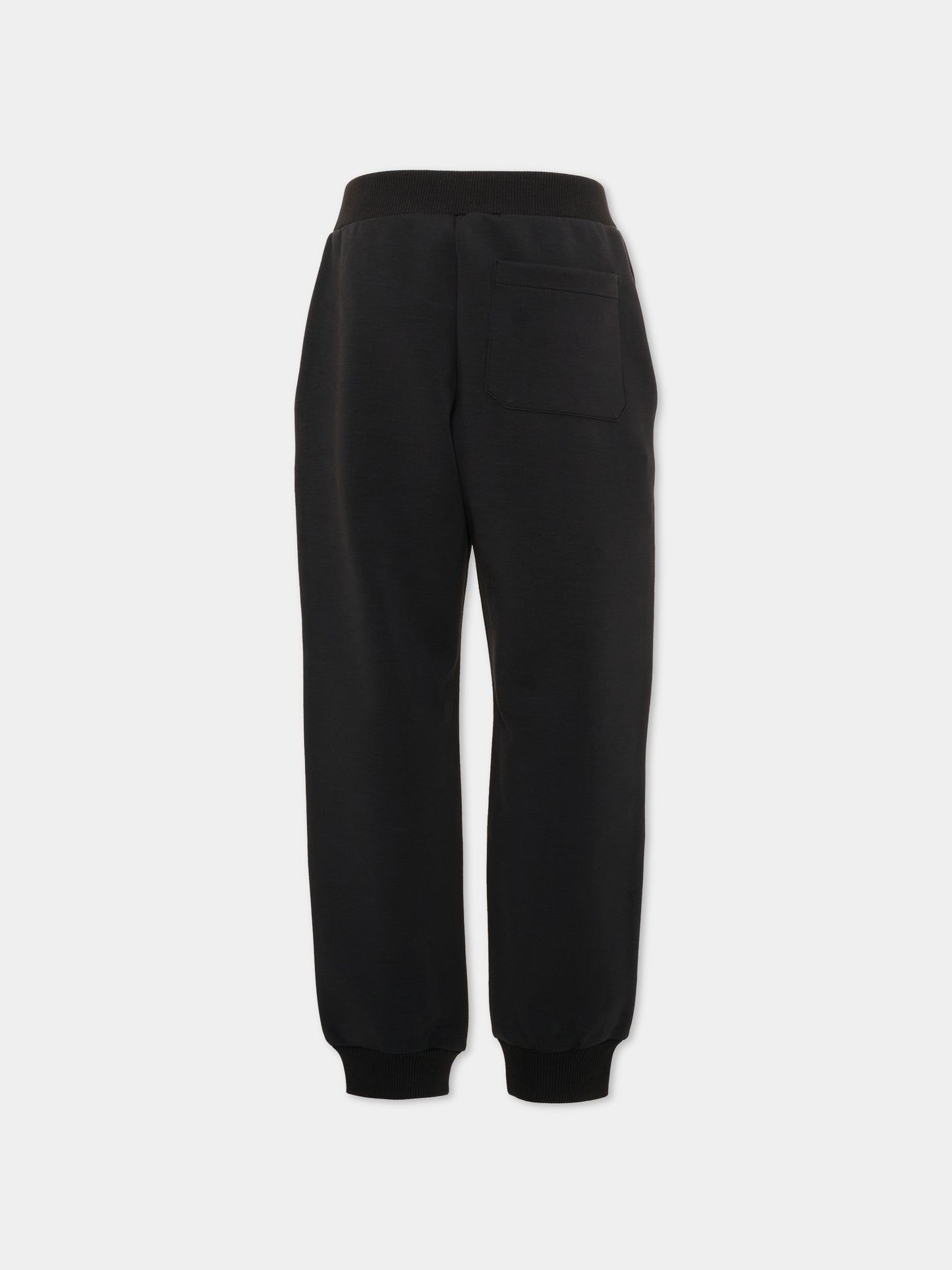Pantaloni sportivi neri per bambino con logo,Balmain Kids,BZ6I60 Z3728 930BC