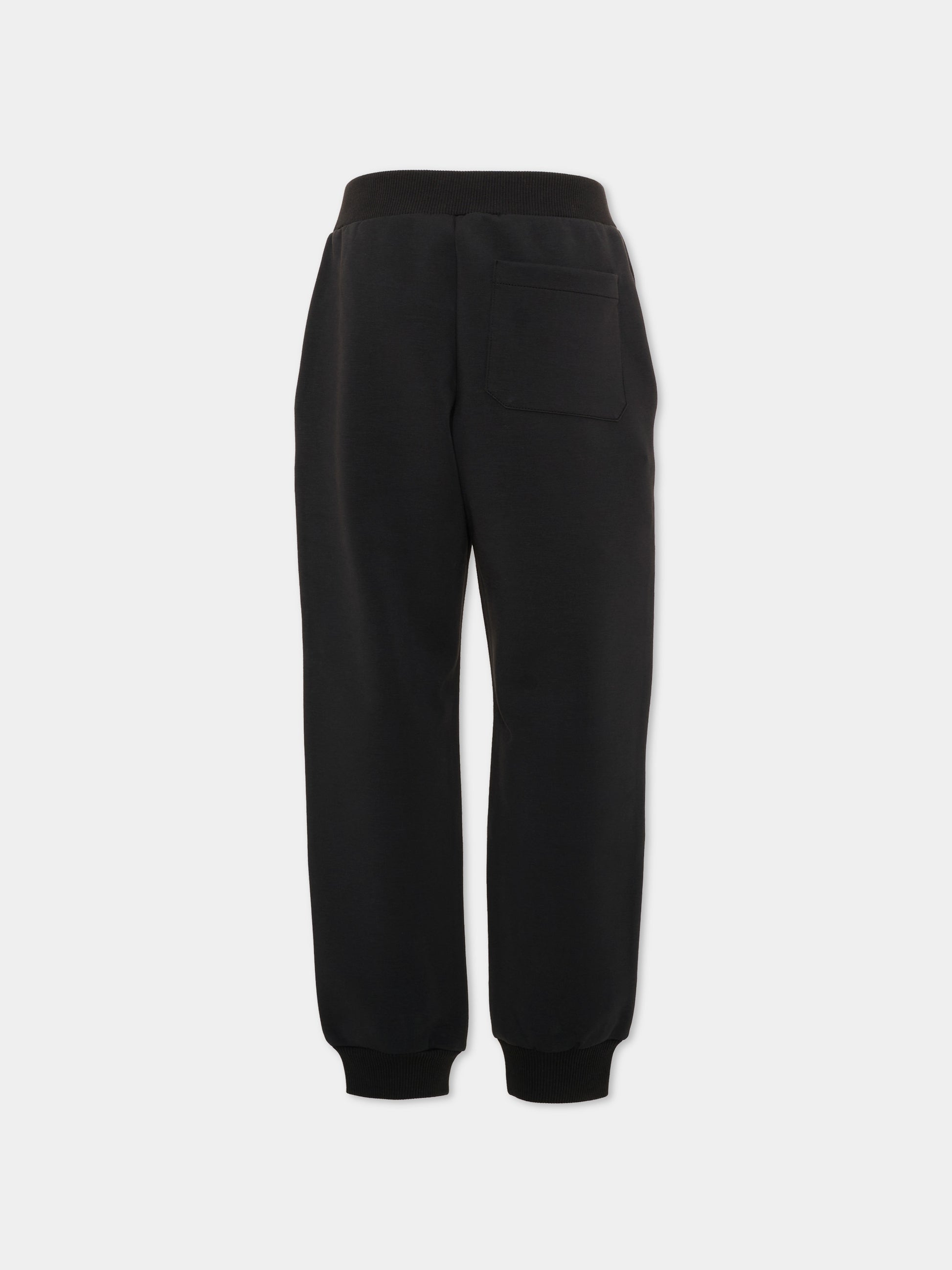 Pantaloni sportivi neri per bambino con logo,Balmain Kids,BZ6I60 Z3728 930BC