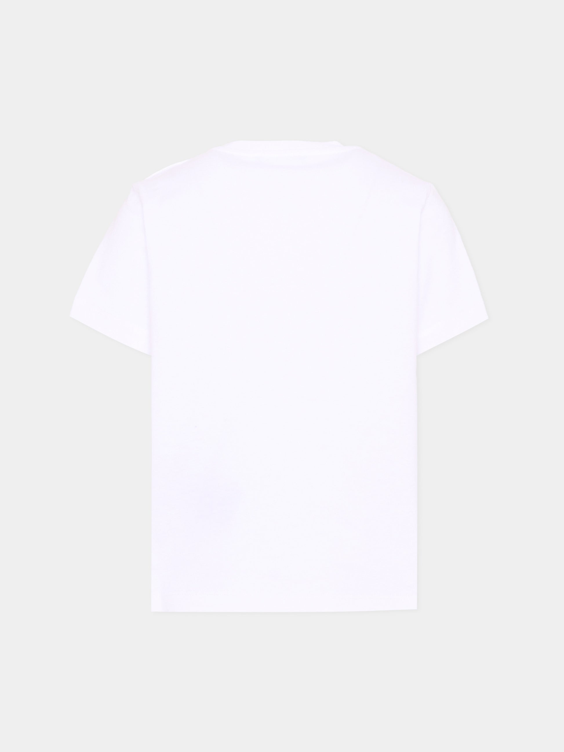 T-Shirt bianca per bambini con logo,Balmain Kids,BZ8H51 Z3672 100NE
