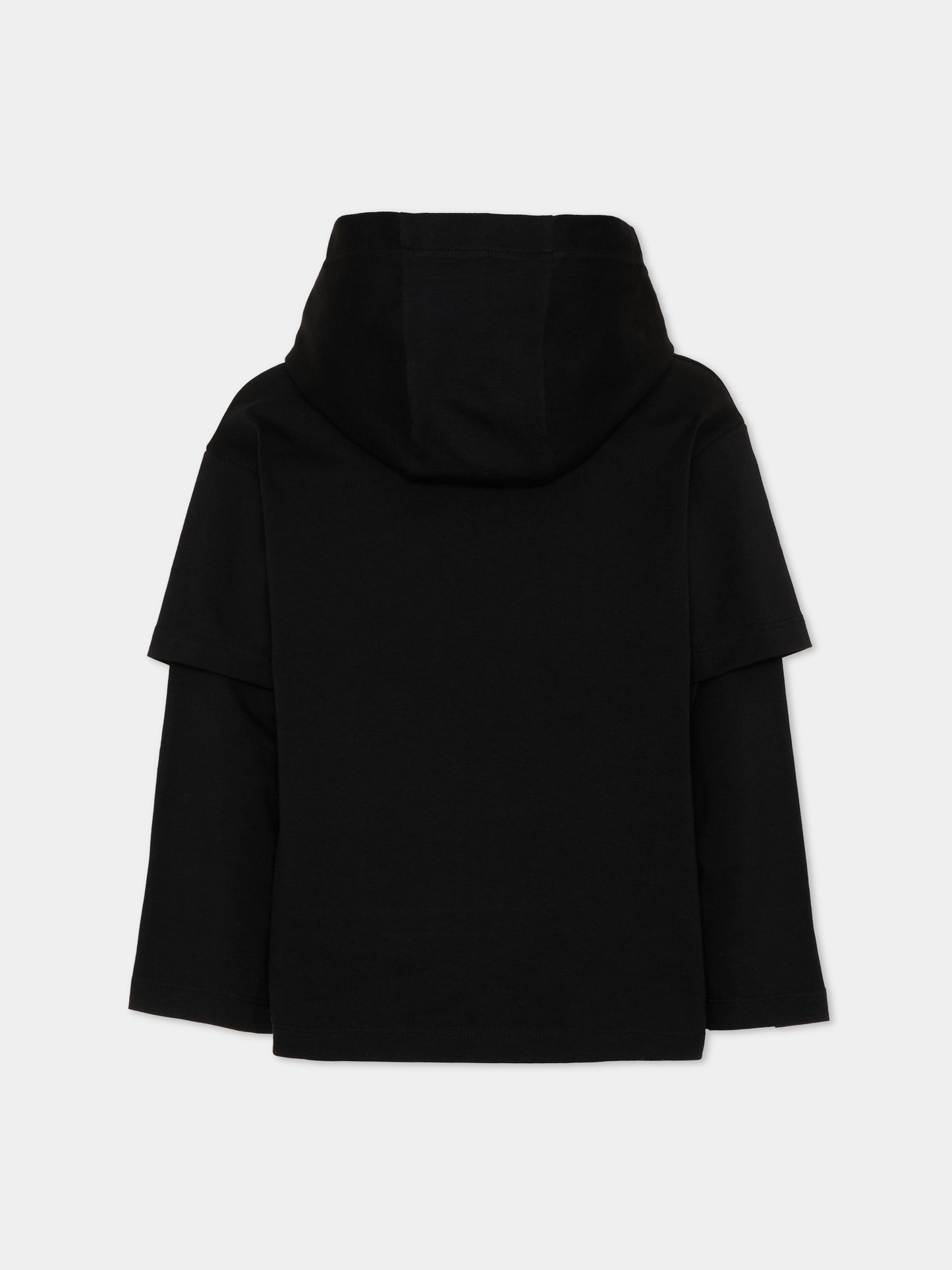 T-Shirt nera per bambini con logo,Balmain Kids,BZ8I30 Z3672 930BC