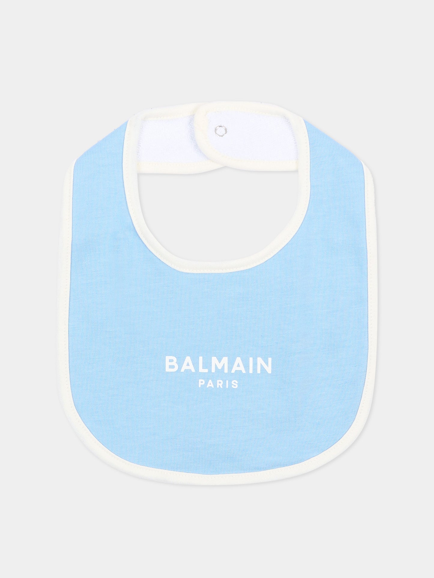Set tutina celeste per neonato con logo,Balmain Kids,BZB310 Z3672 60CAV