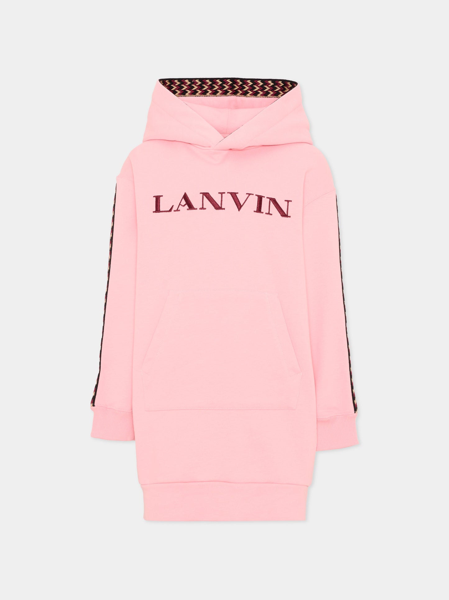 Vestito rosa per bambina con logo,Lanvin Petite,N30407 48N