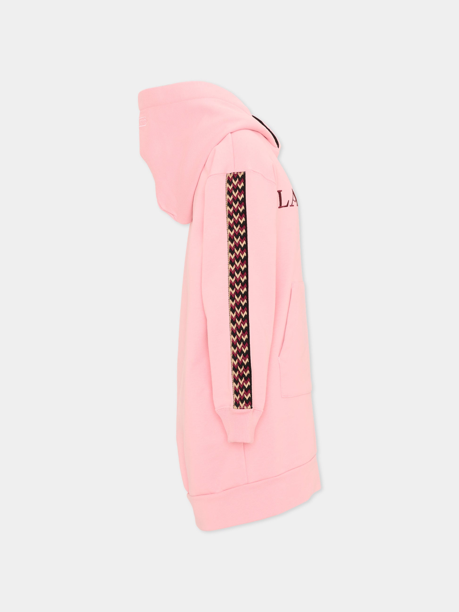 Vestito rosa per bambina con logo,Lanvin Petite,N30407 48N