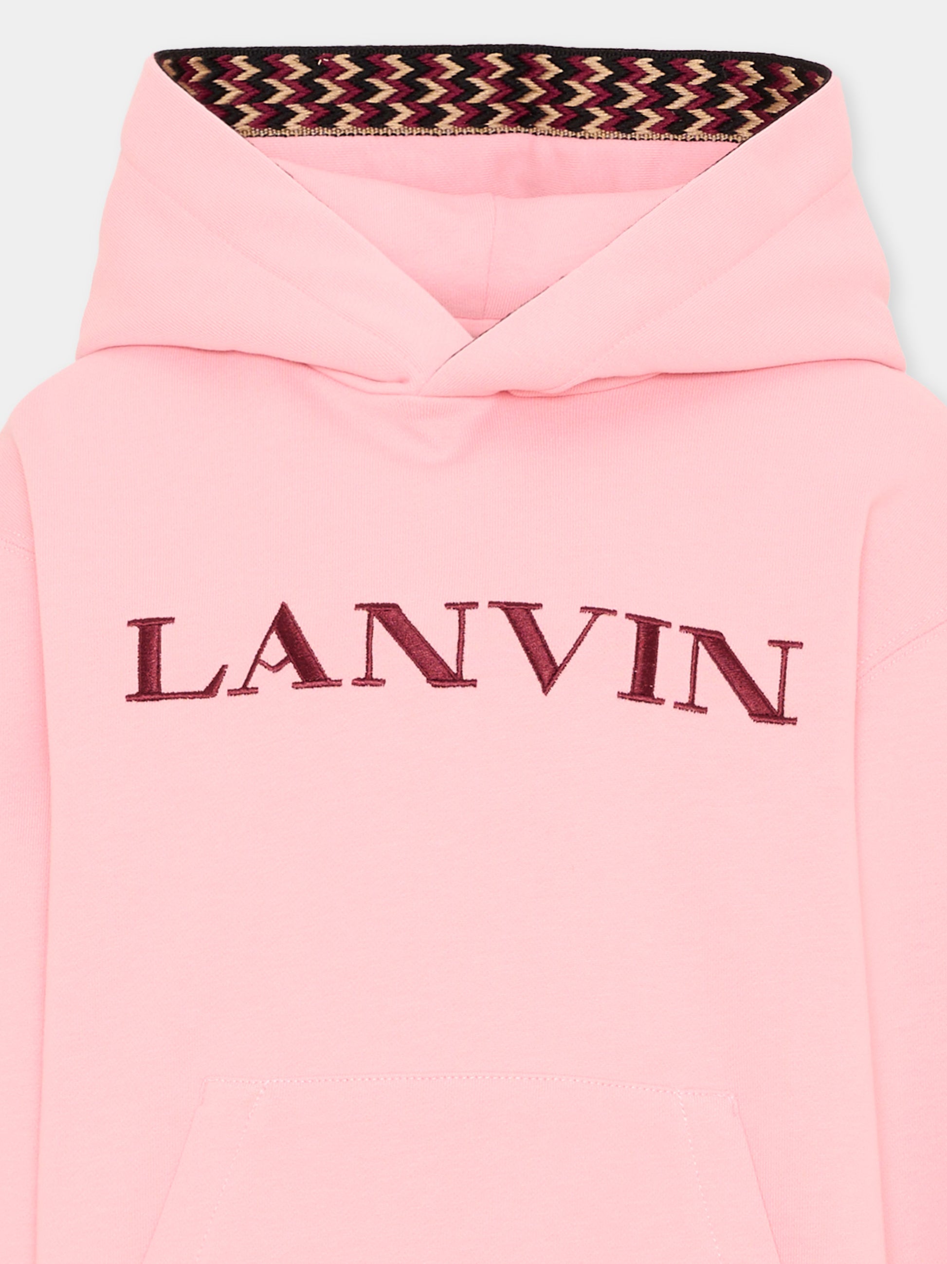 Vestito rosa per bambina con logo,Lanvin Petite,N30407 48N