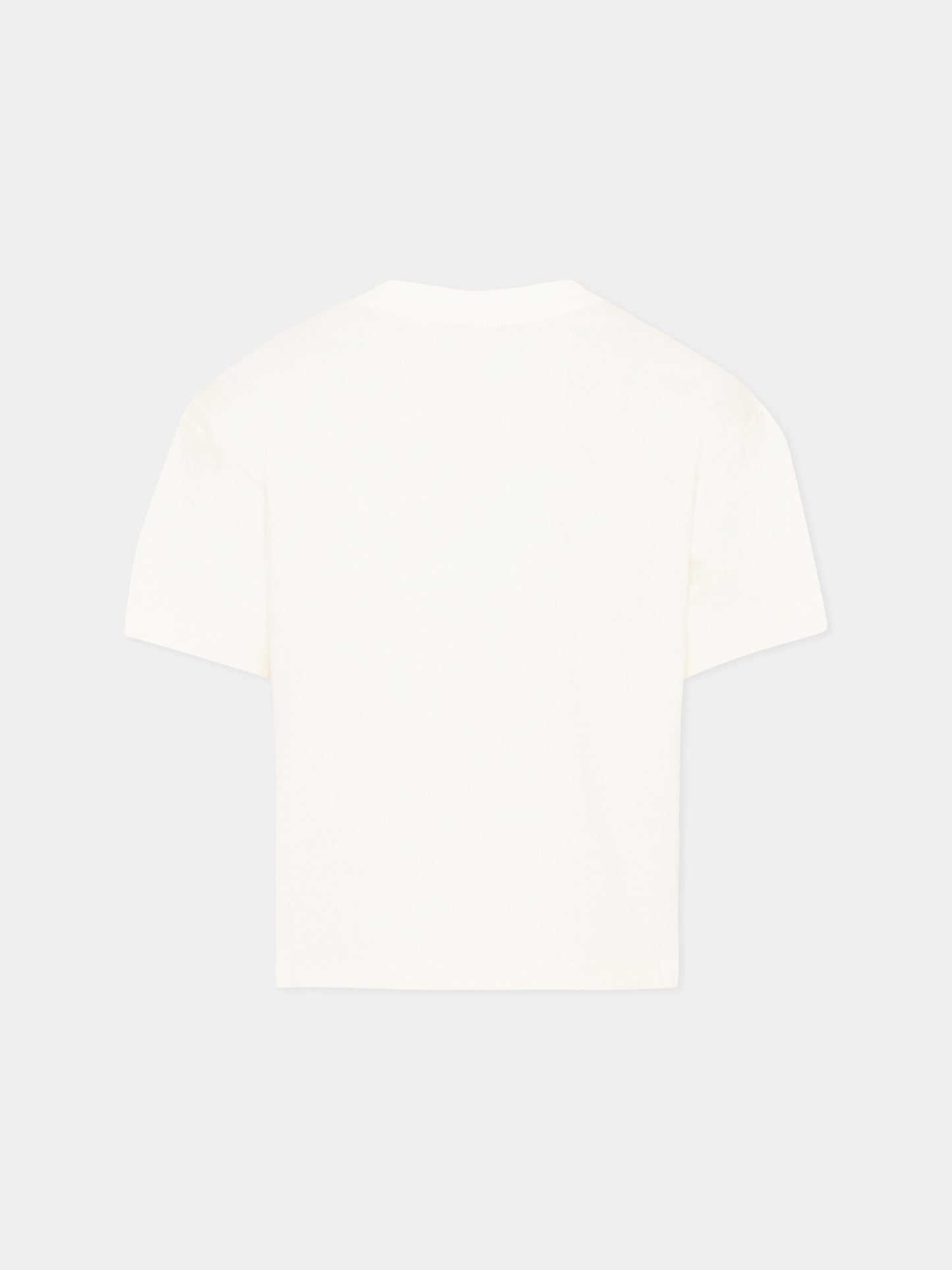 T-Shirt avorio per bambini con logo,Lanvin Petite,N30426 117