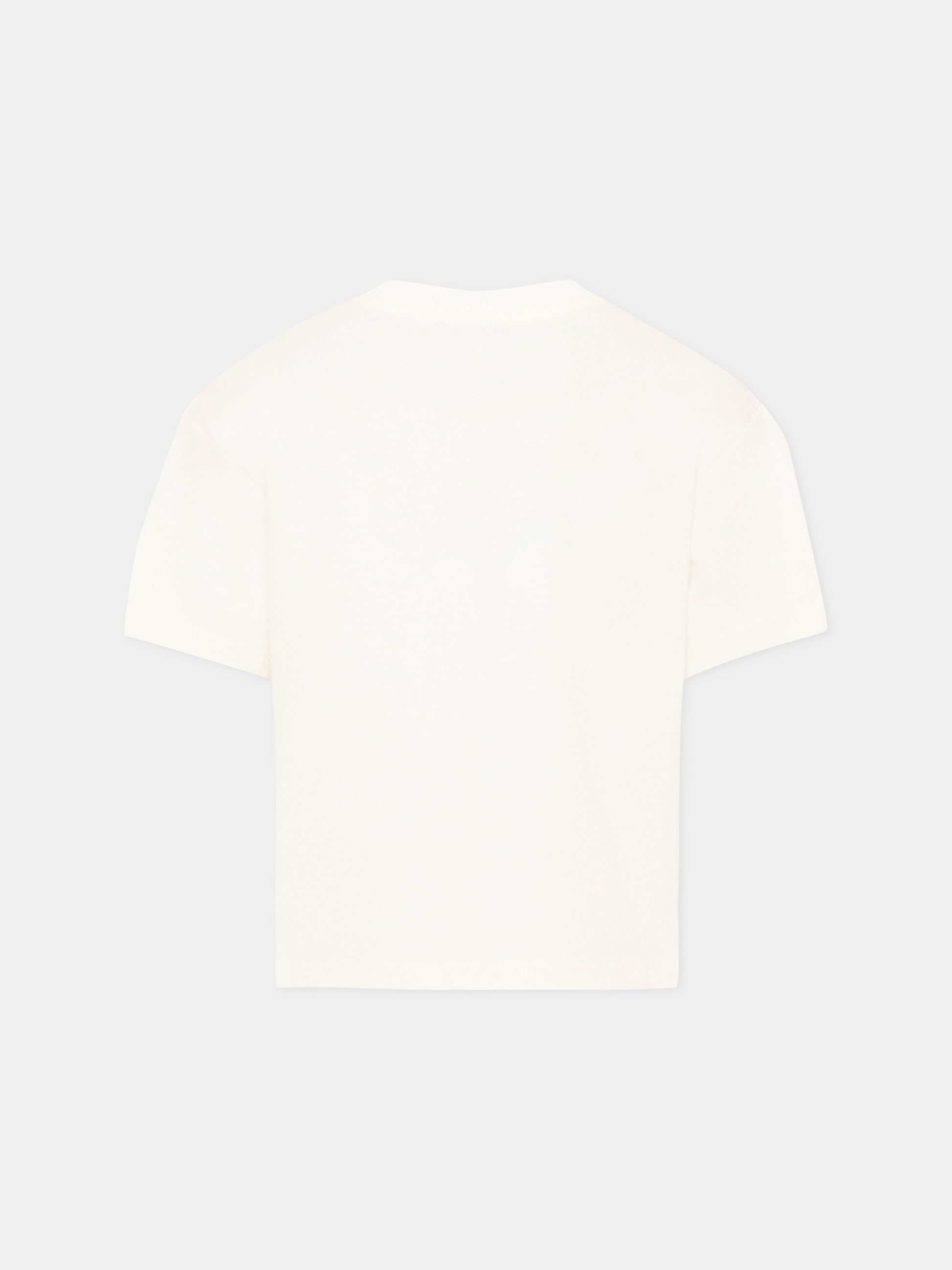 T-Shirt avorio per bambini con logo,Lanvin Petite,N30426 117