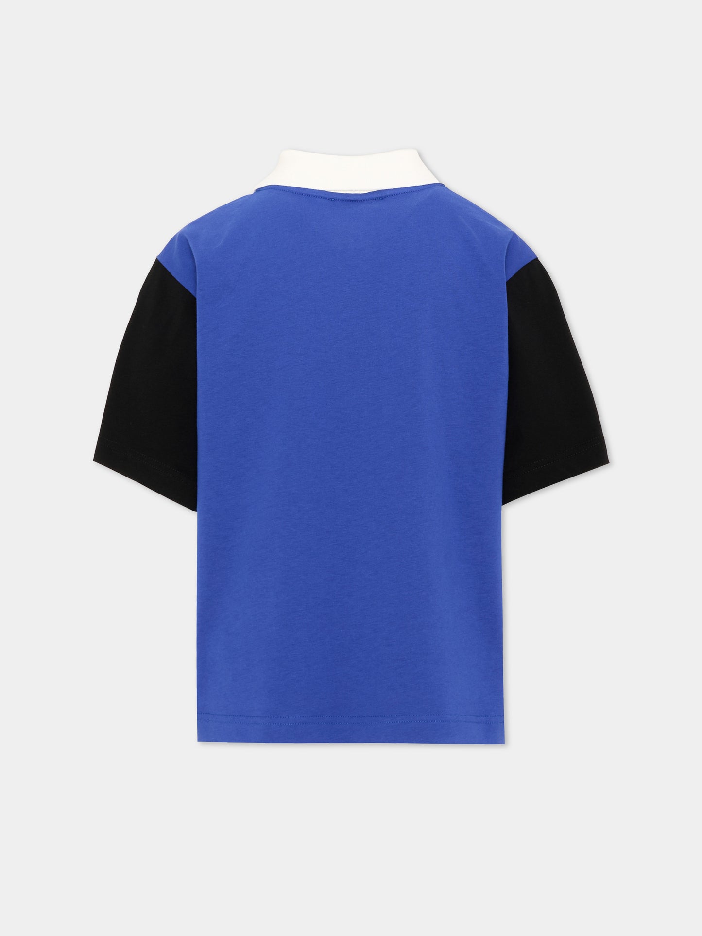 Polo a manica corta blu con logo,Lanvin Petite,N30431 V70