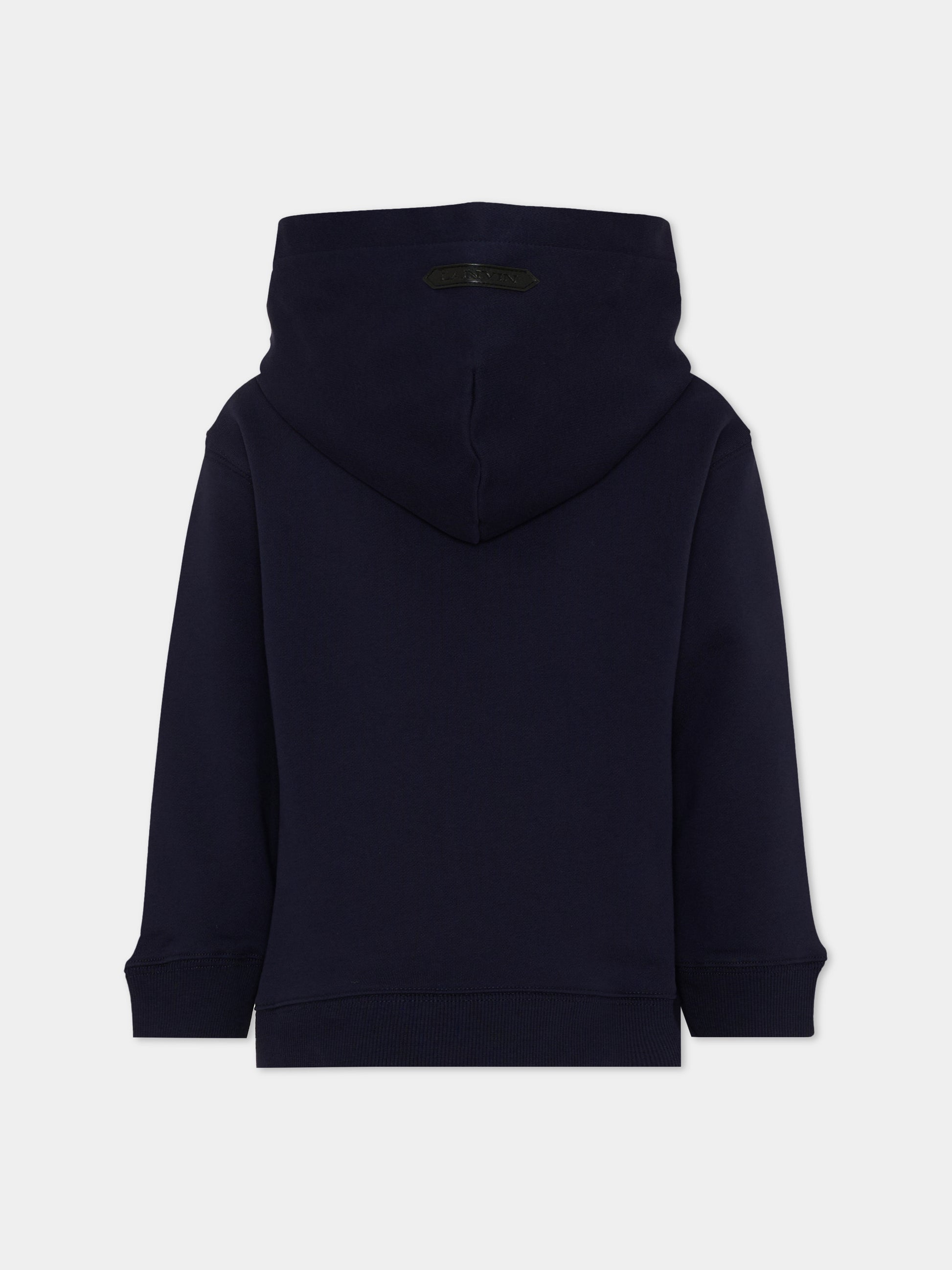Felpa blu per bambino con logo,Lanvin Petite,N30435 855