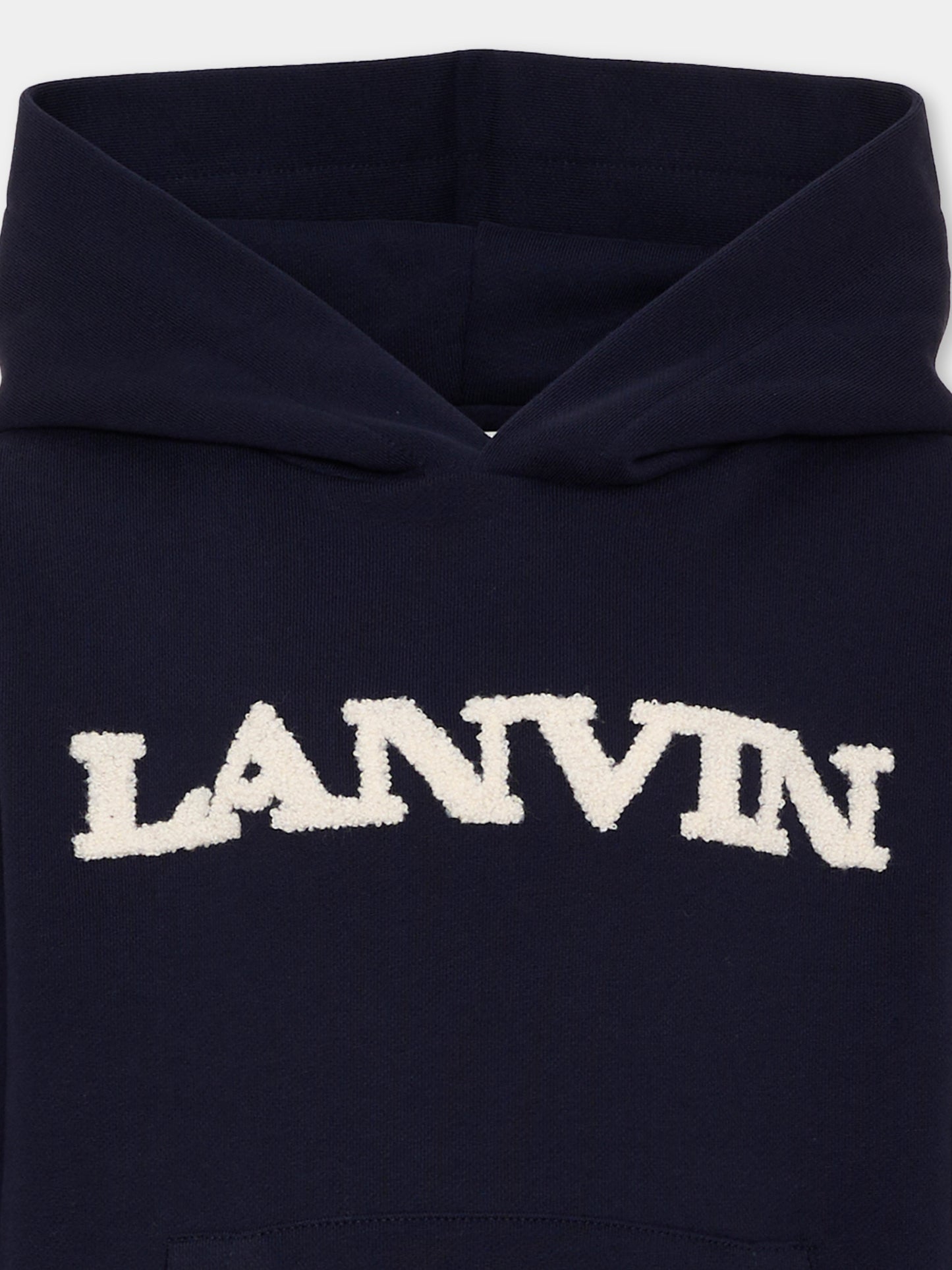 Felpa blu per bambino con logo,Lanvin Petite,N30435 855
