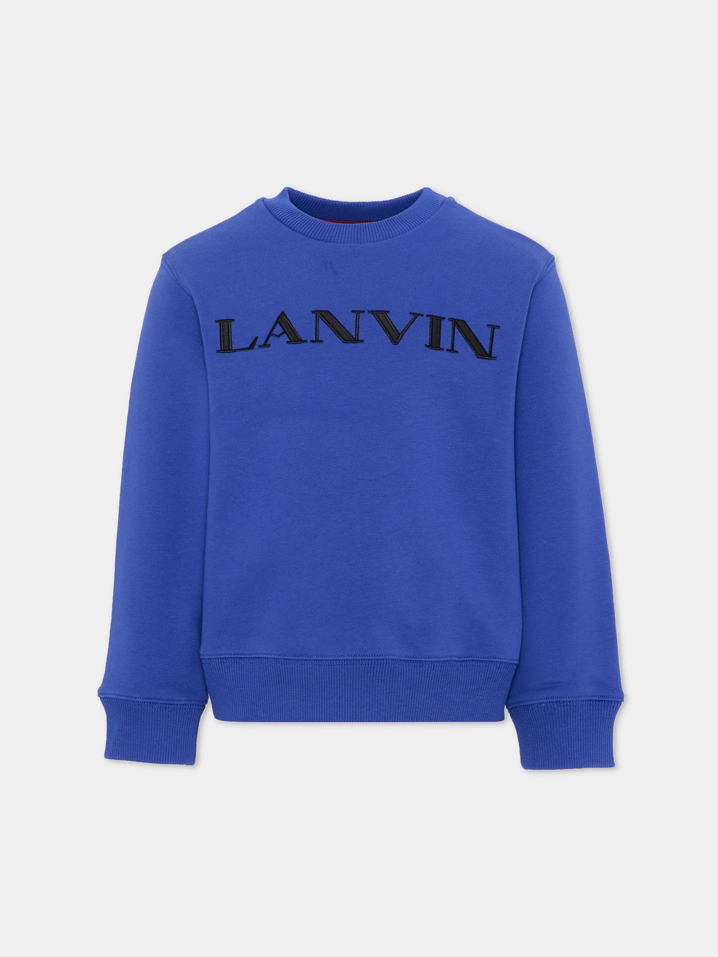 Felpa blu per bambino con logo,Lanvin Petite,N30436 80A