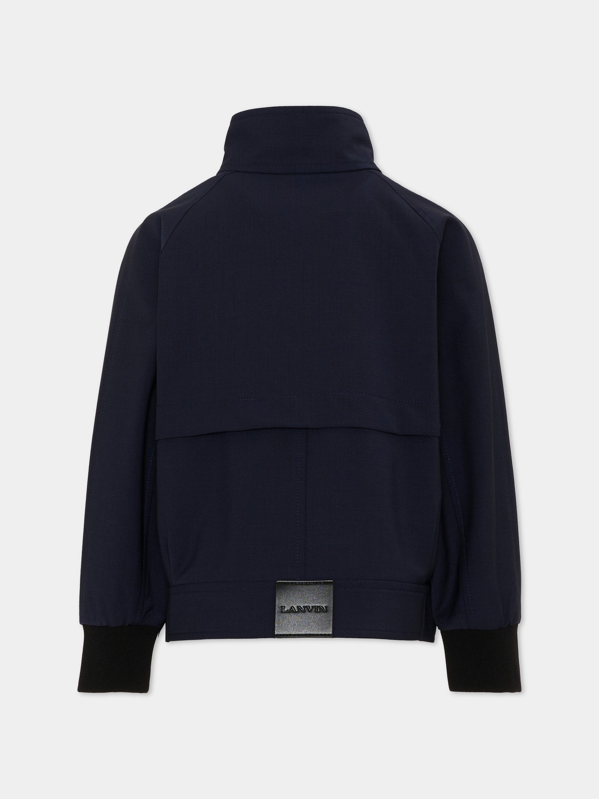 Giacca blu per bambino con logo,Lanvin Petite,N30445 868