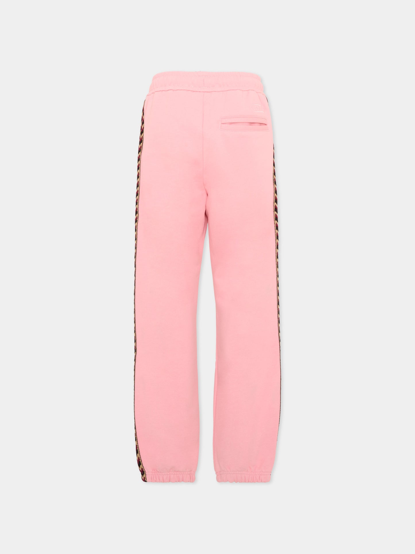 Pantaloni sportivi rosa per bambina con logo,Lanvin Petite,N30425 48N