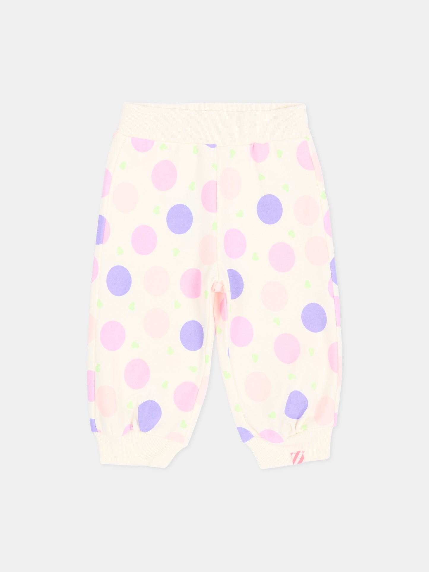 Pantalone avorio per neonata a pois,Billieblush,U22248 121