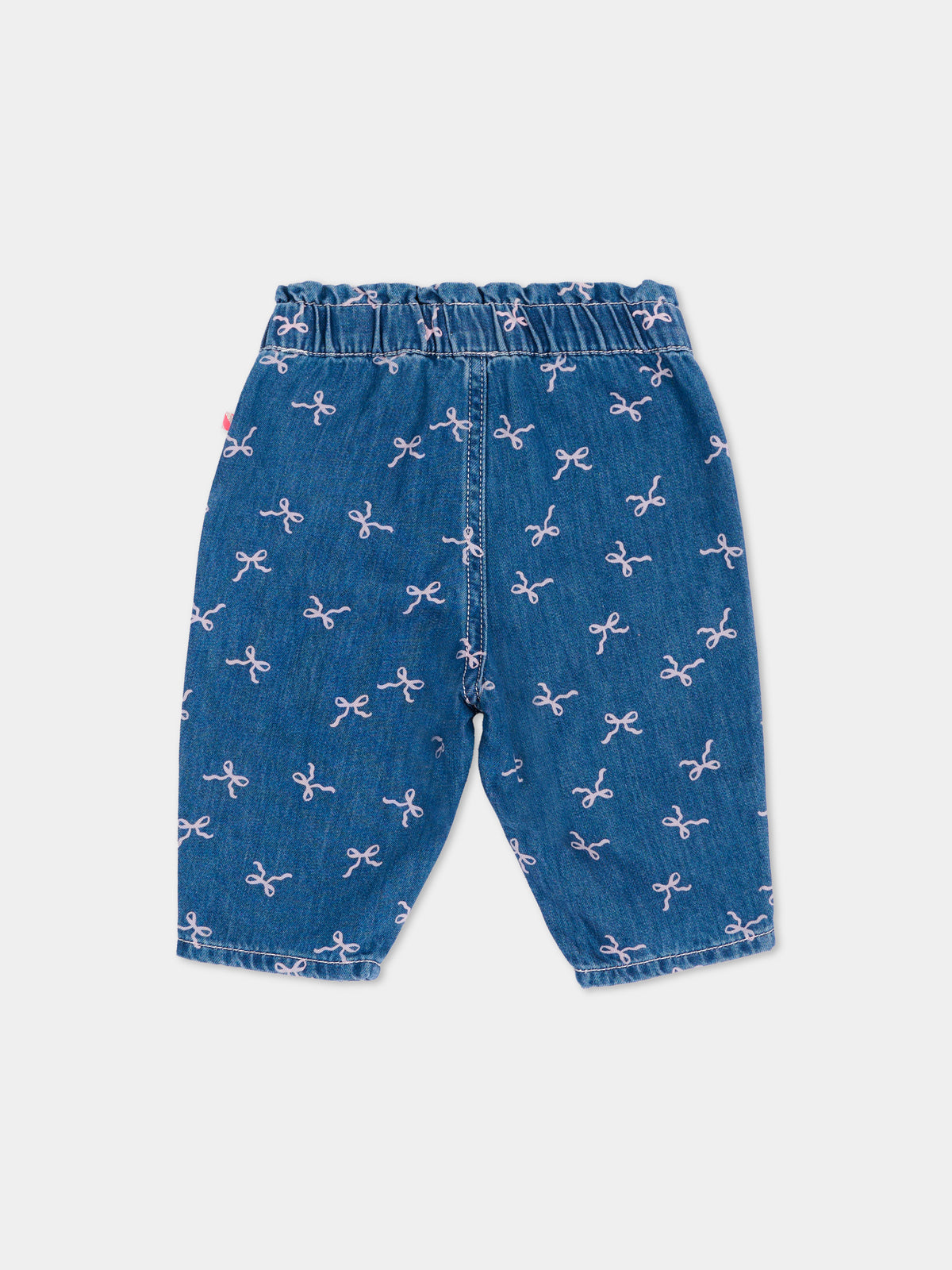 Jeans denim per neonata con fiocchi,Billieblush,U22249 Z10