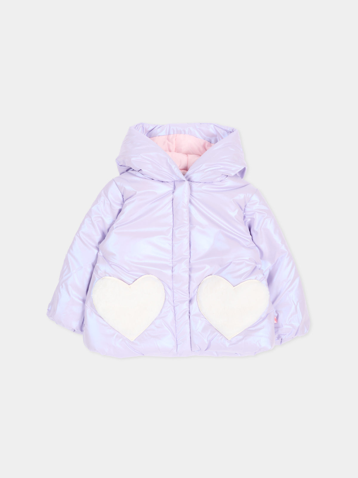 Piumini lilla per neonata con cuori,Billieblush,U22251 929