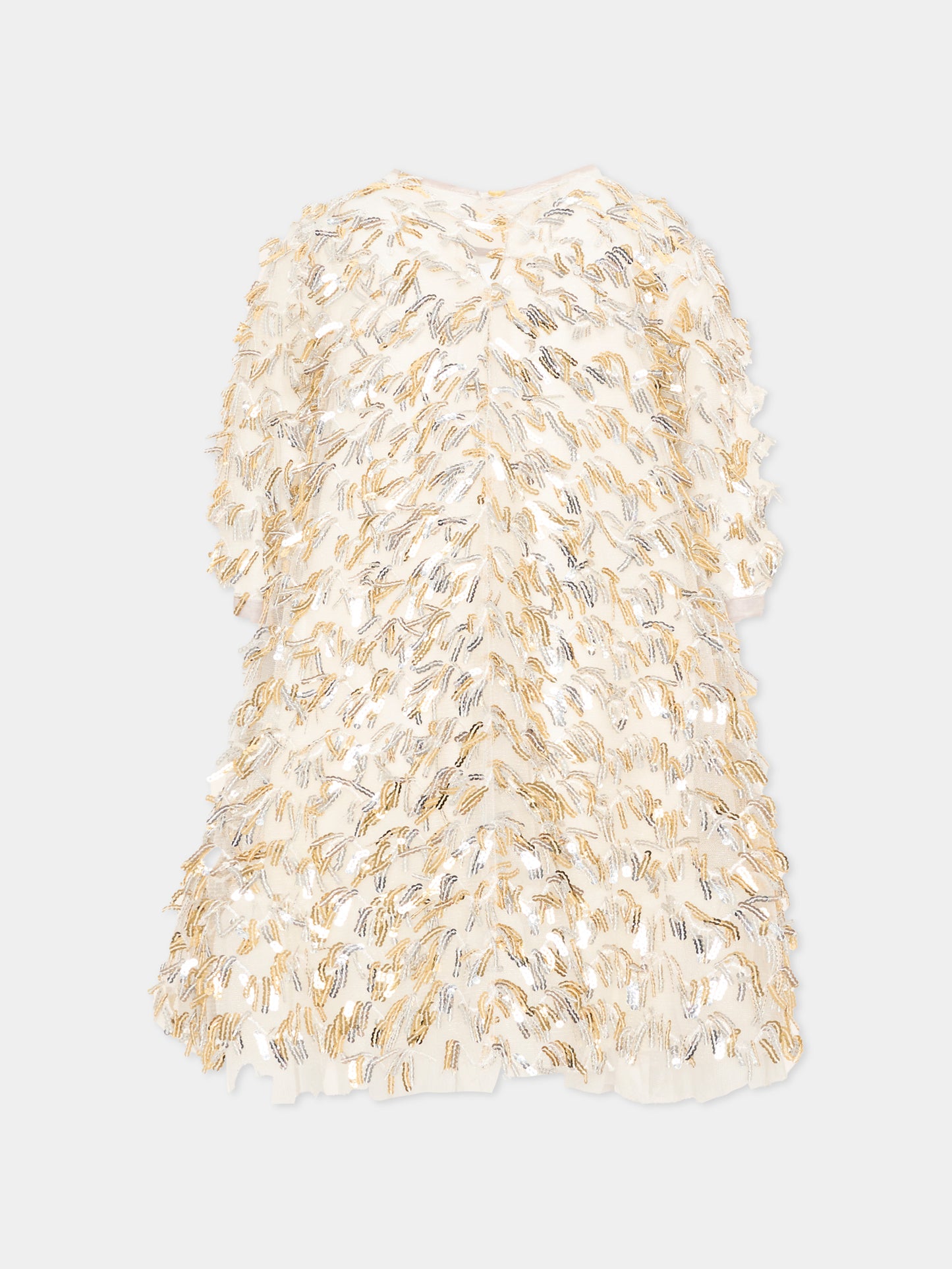 Abito oro per bambina con paillettes,Billieblush,U22354 T07