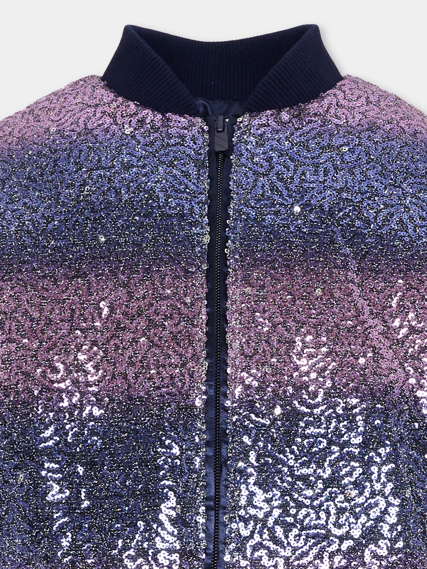 Bomber viola per bambina con paillettes,Billieblush,U22432 85T