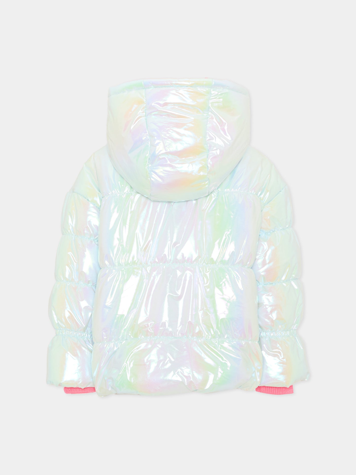 Piumino celeste per bambina con cuori,Billieblush,U22438 78R