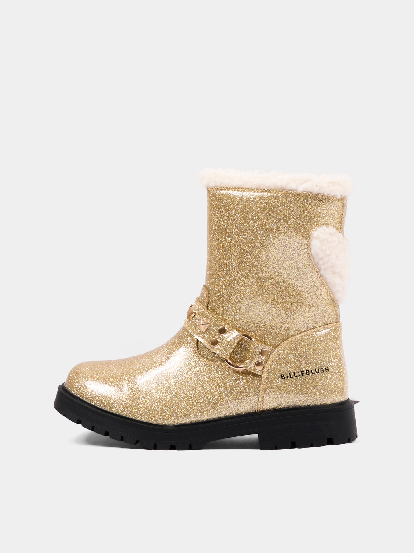 Stivali oro per bambina con glitter,Billieblush,U22489 560
