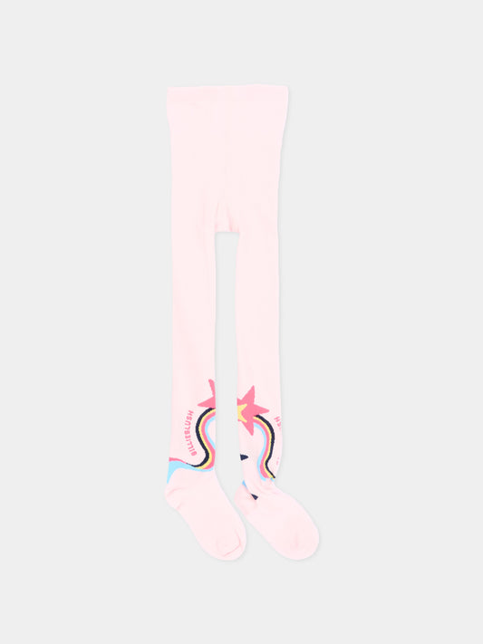 Collant rosa per bambina con stelle,Billieblush,U22511 475